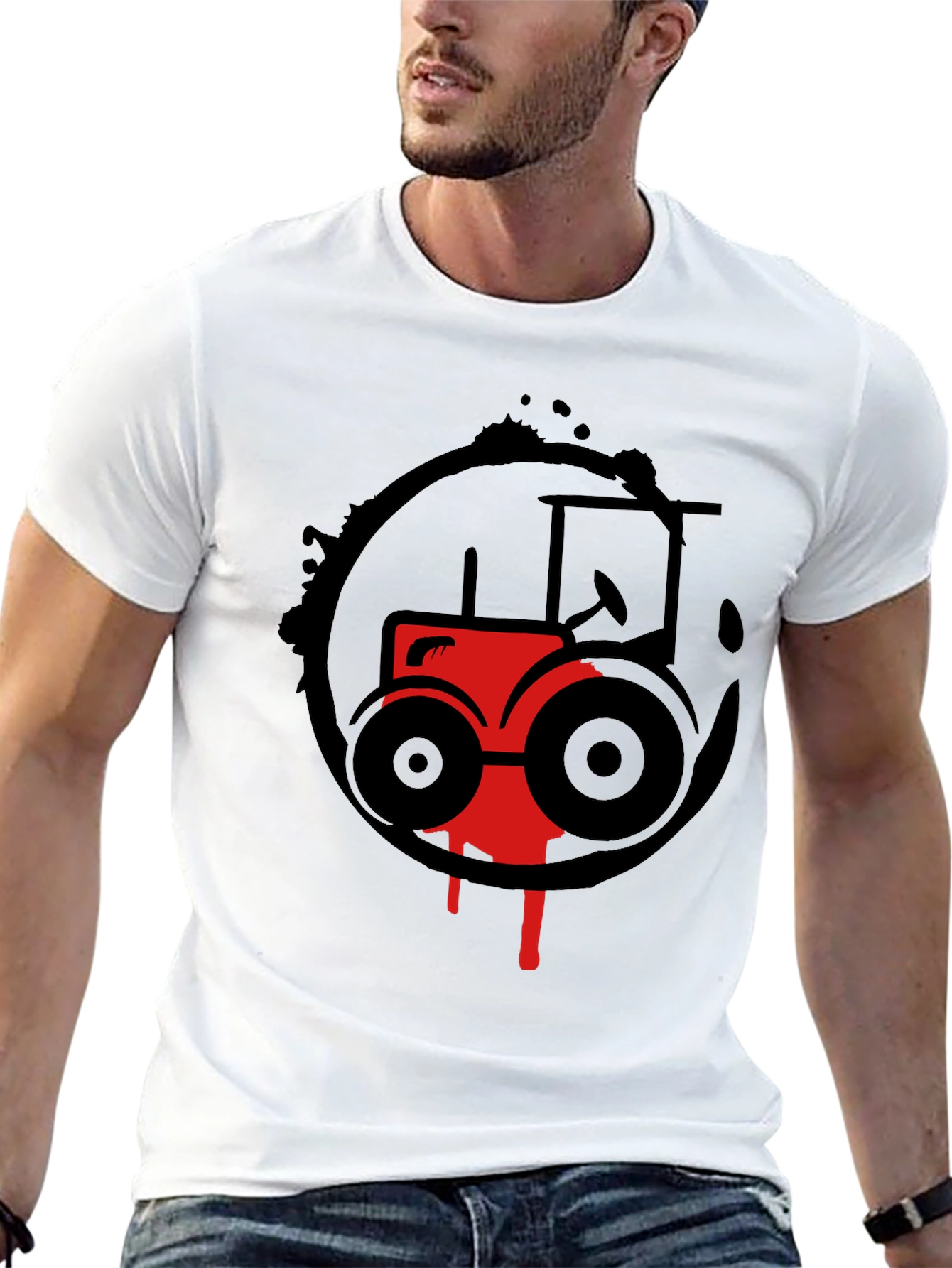 Red Tractor Graphic Tee - Farm Life Style