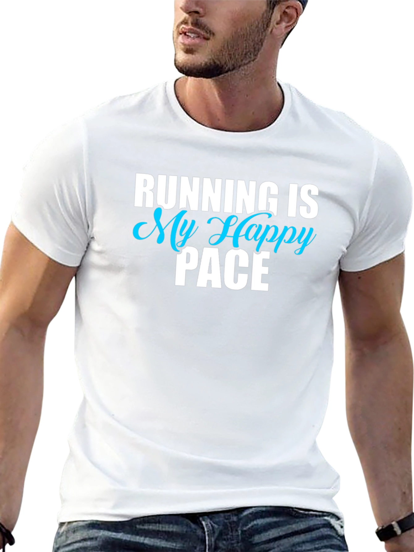 Running Is My Happy Pace Black T-Shirt