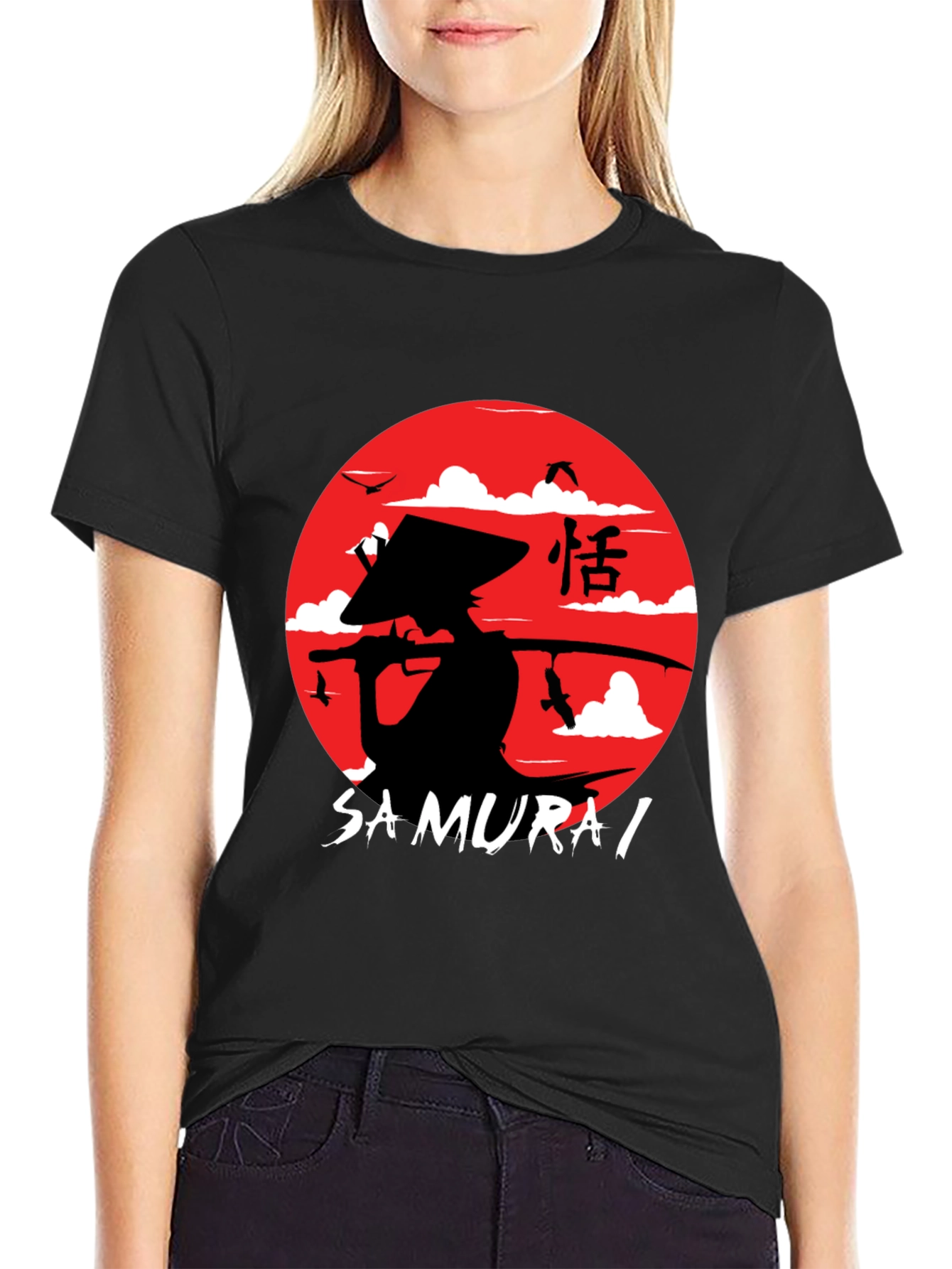 Samurai Graphic T-Shirt - Mens Black Tee