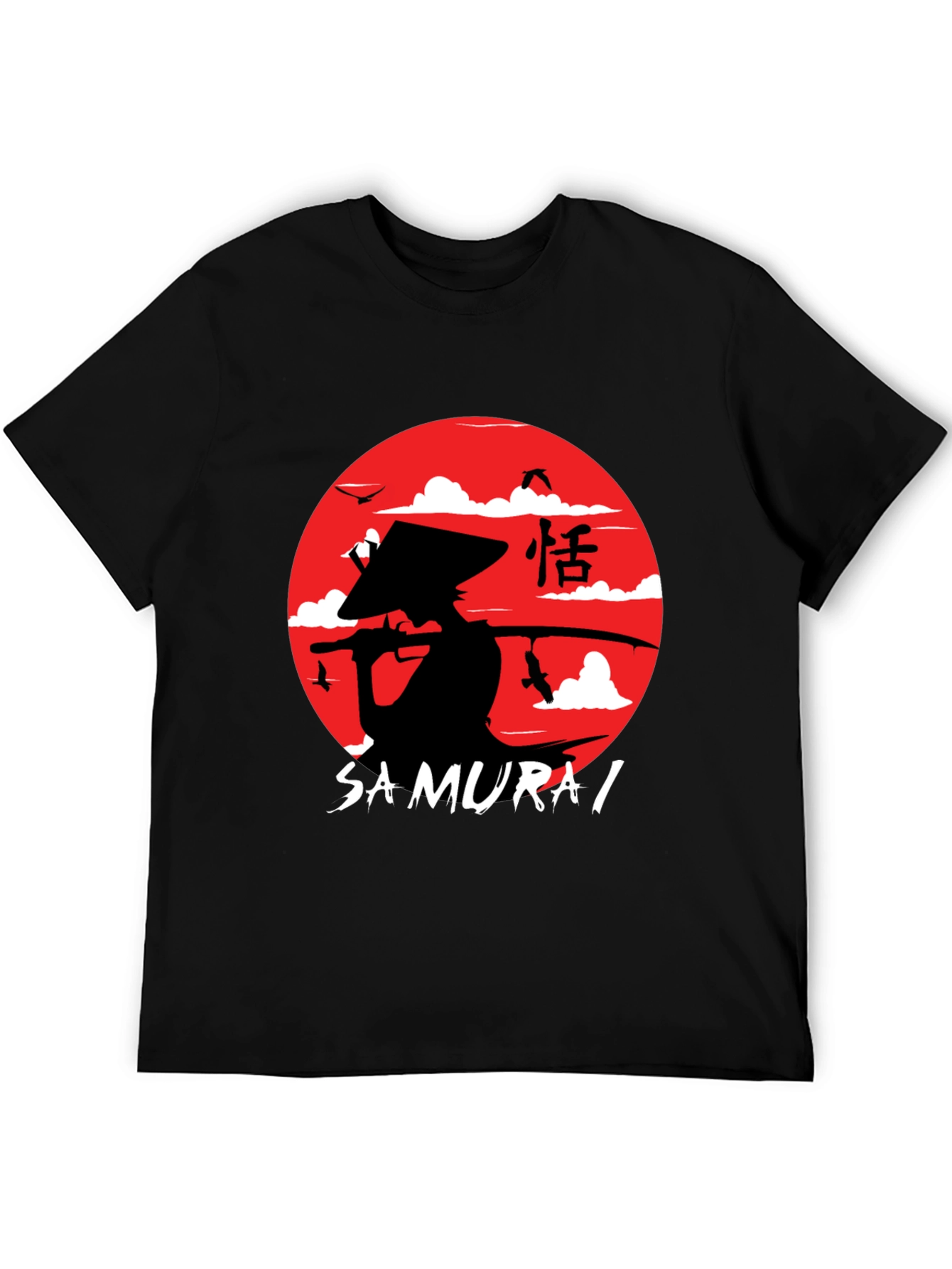 Samurai Graphic T-Shirt - Mens Black Tee