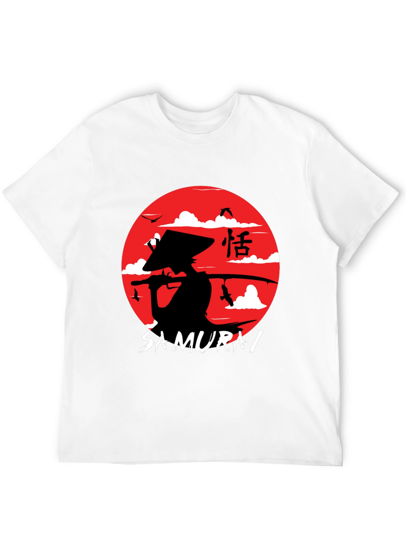 Samurai Graphic T-Shirt - Mens Black Tee