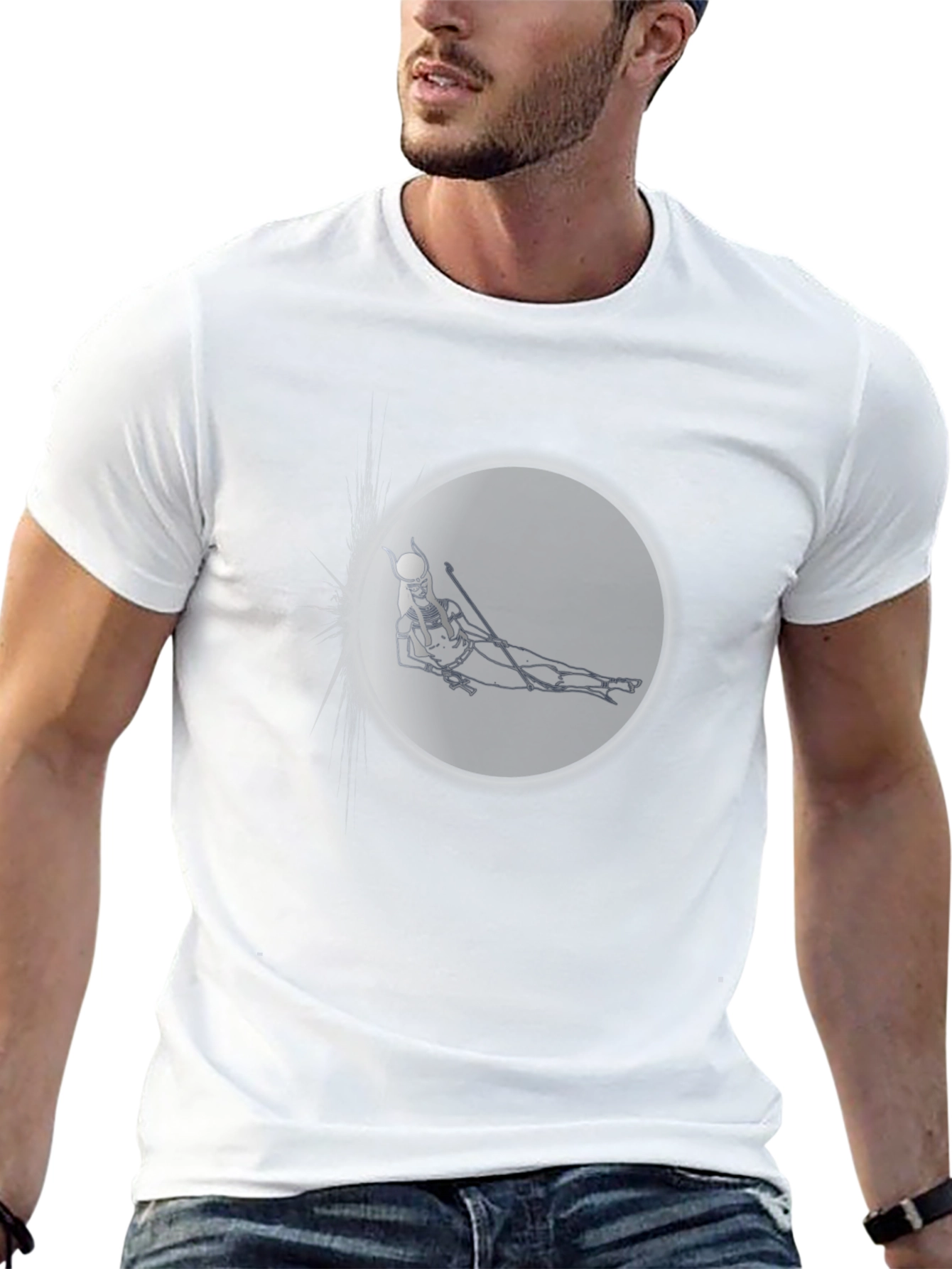 Egyptian Deity Graphic Black T-Shirt