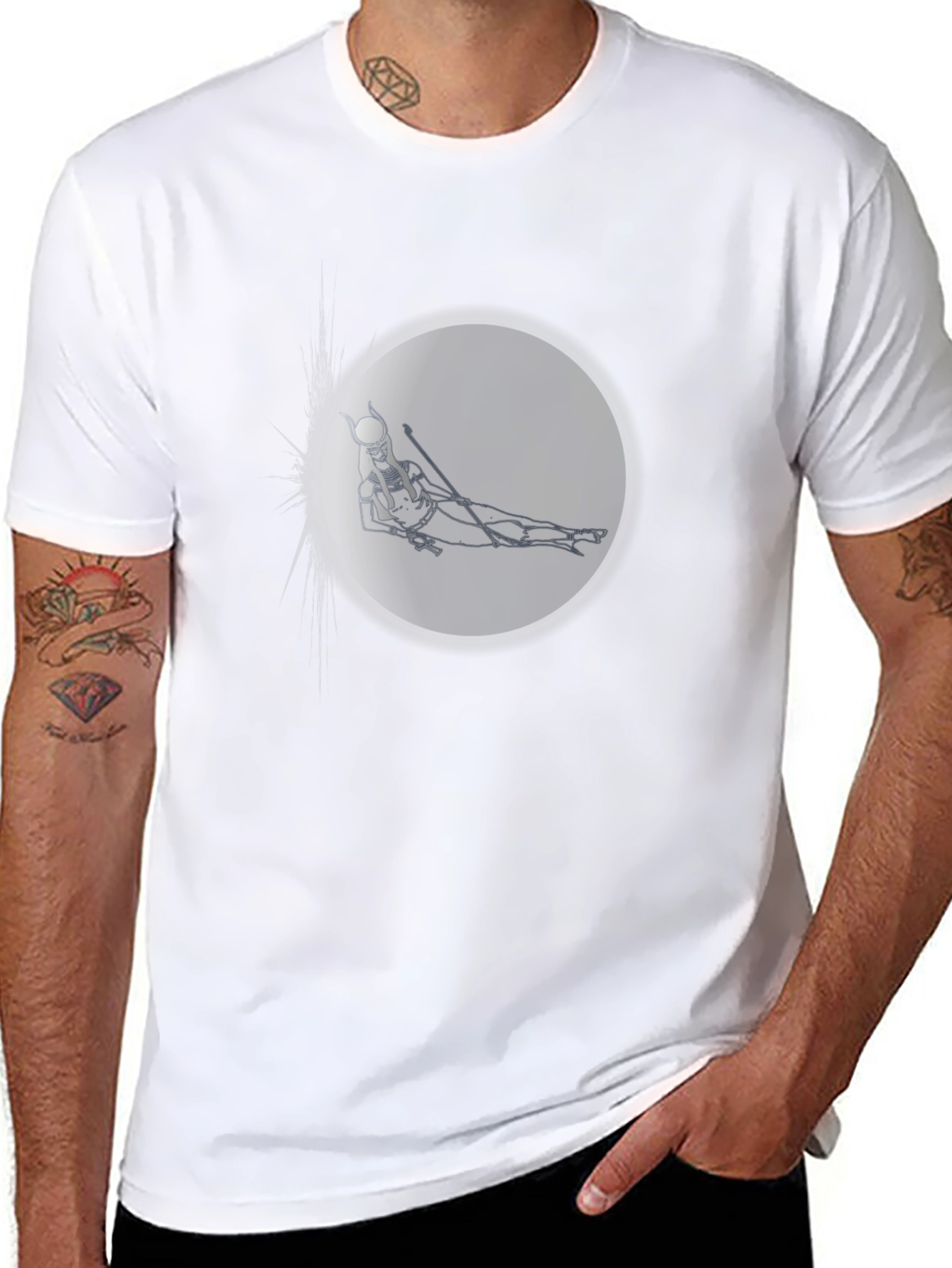 Egyptian Deity Graphic Black T-Shirt