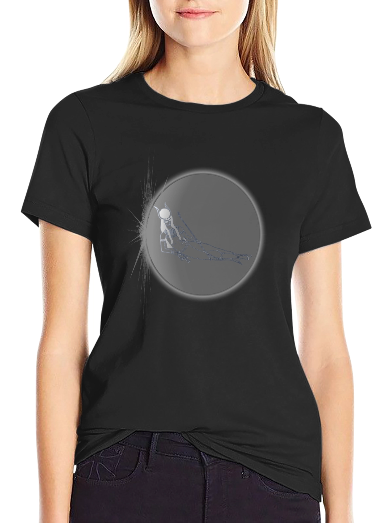 Egyptian Deity Graphic Black T-Shirt