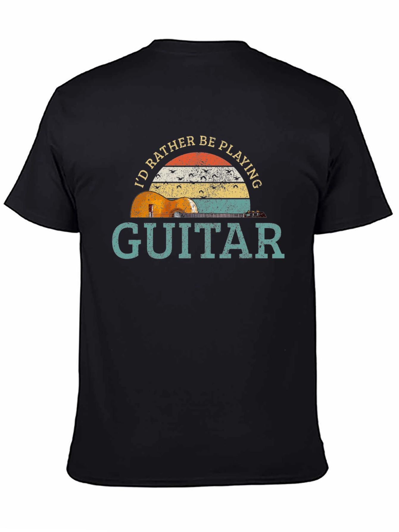Id Rather Be Playing Guitar Graphic T-Shirt