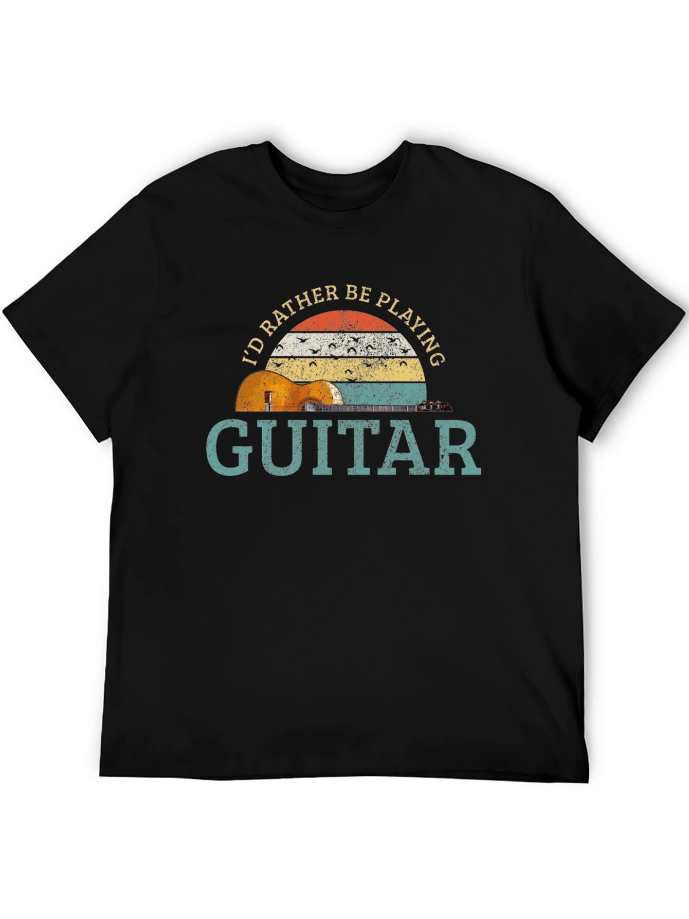 Id Rather Be Playing Guitar Graphic T-Shirt