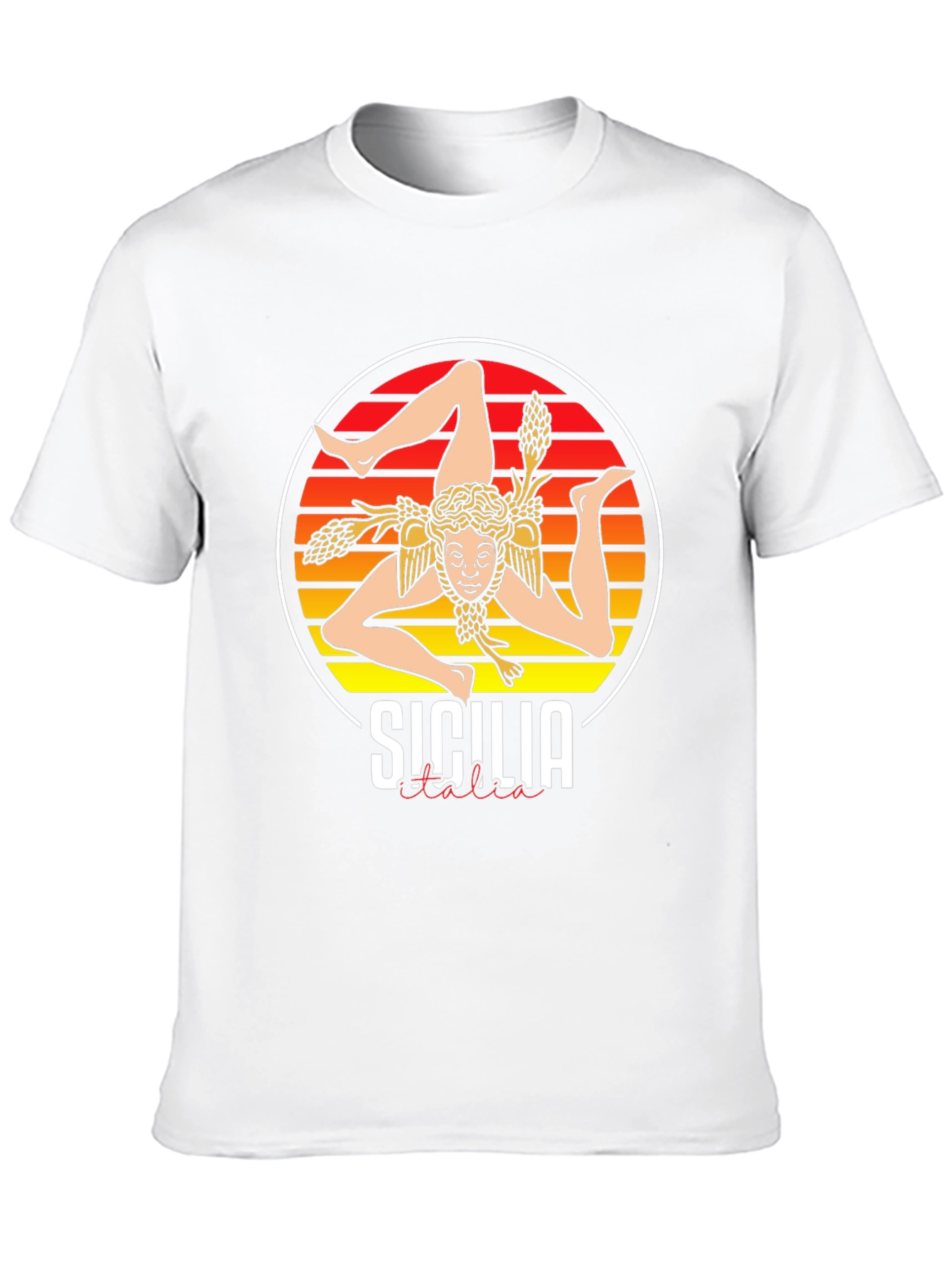 Sicilia Italia T-Shirt  - Trinacria Symbol