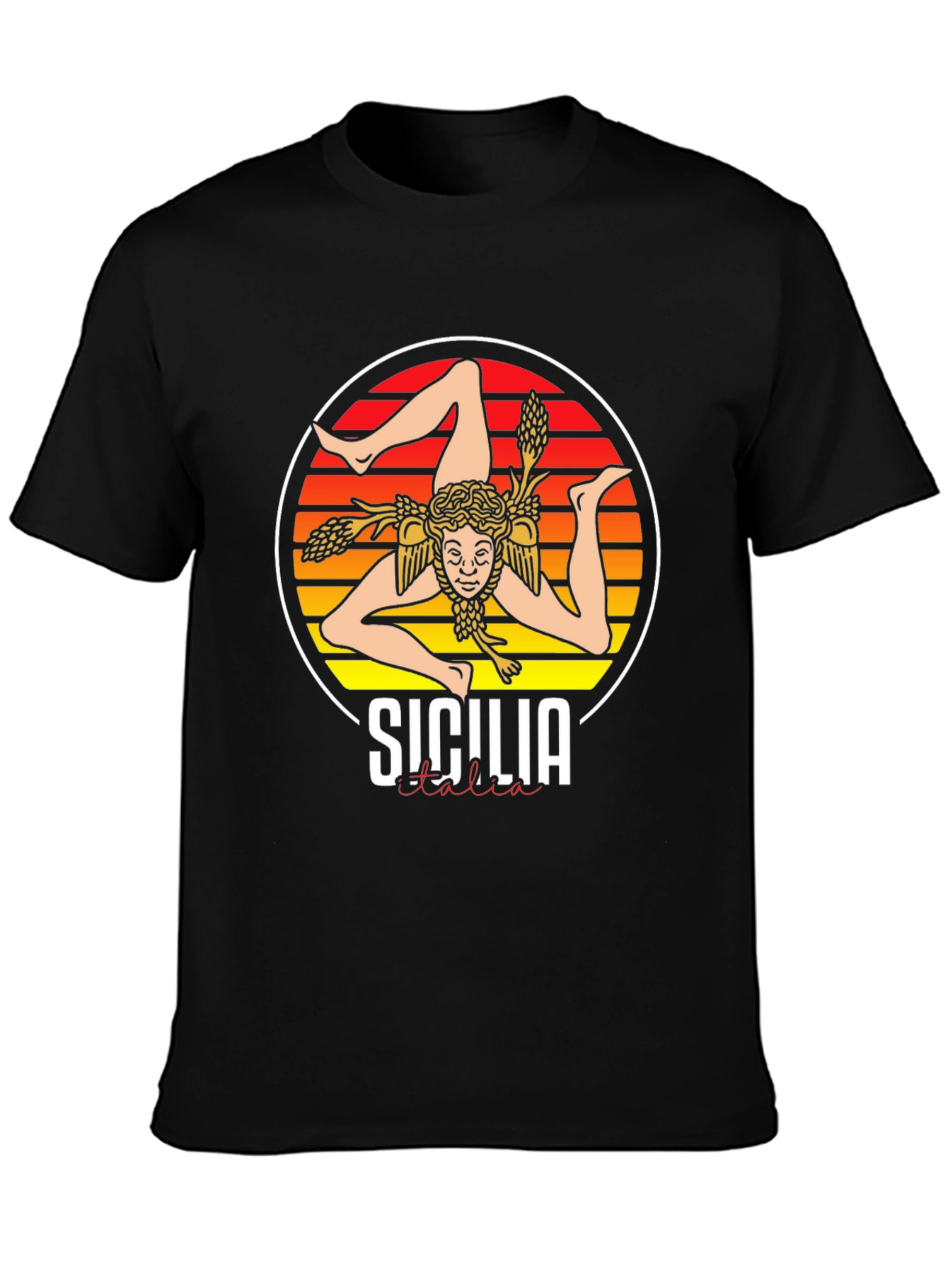 Sicilia Italia T-Shirt  - Trinacria Symbol