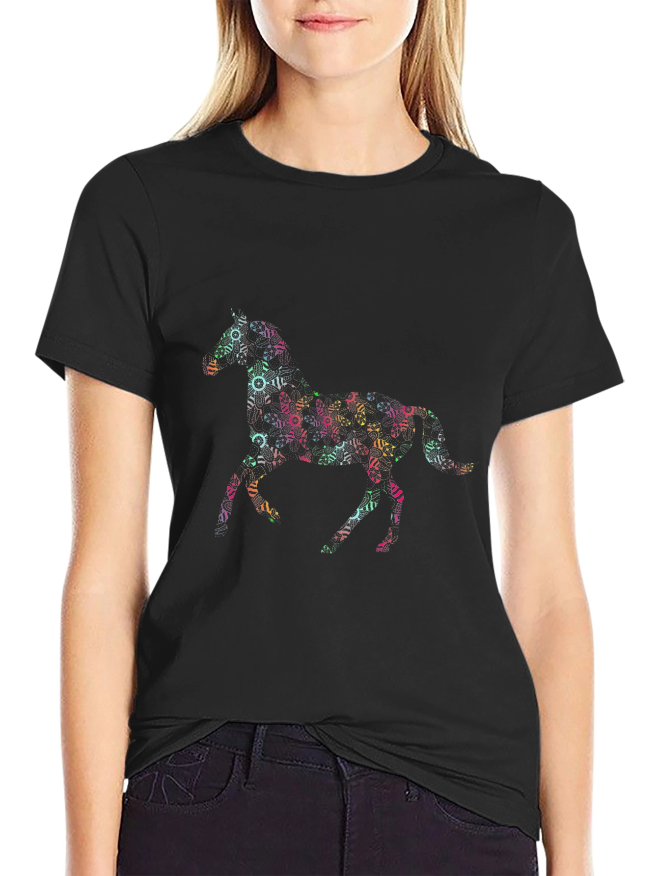 Horse Graphic Black T-Shirt