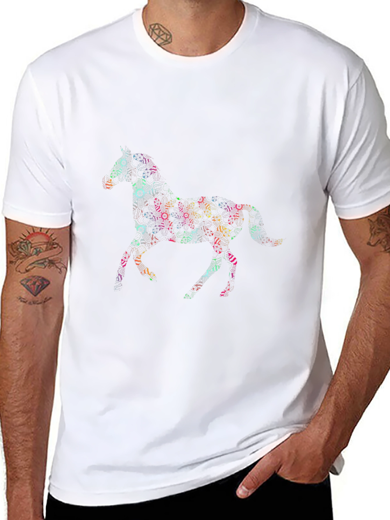 Horse Graphic Black T-Shirt