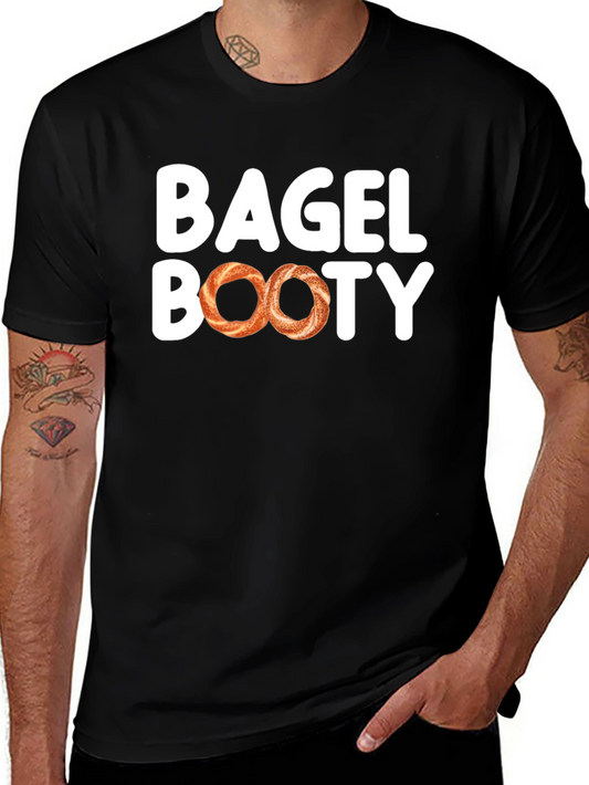 Bagel Booty Black Cotton T-Shirt