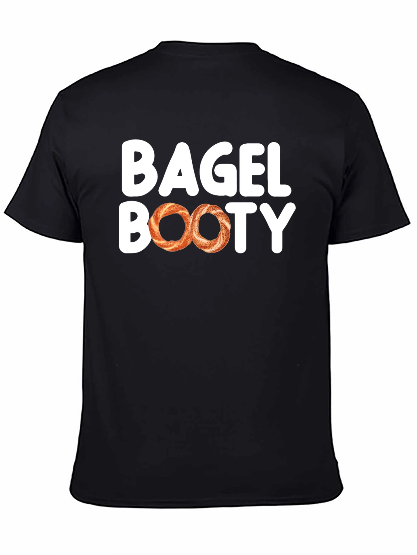 Bagel Booty Black Cotton T-Shirt