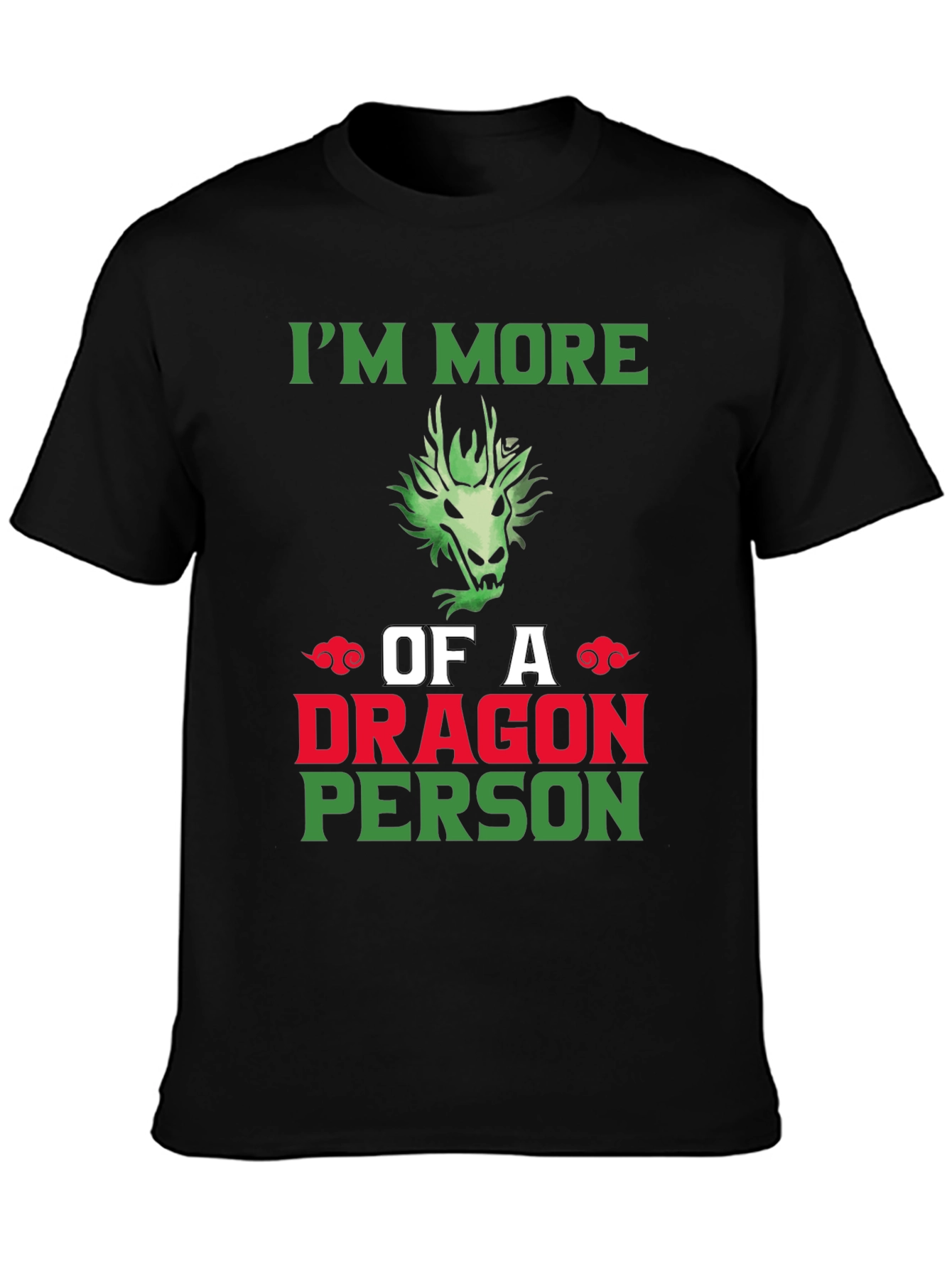 Dragon Person Graphic Tee - Black T-Shirt