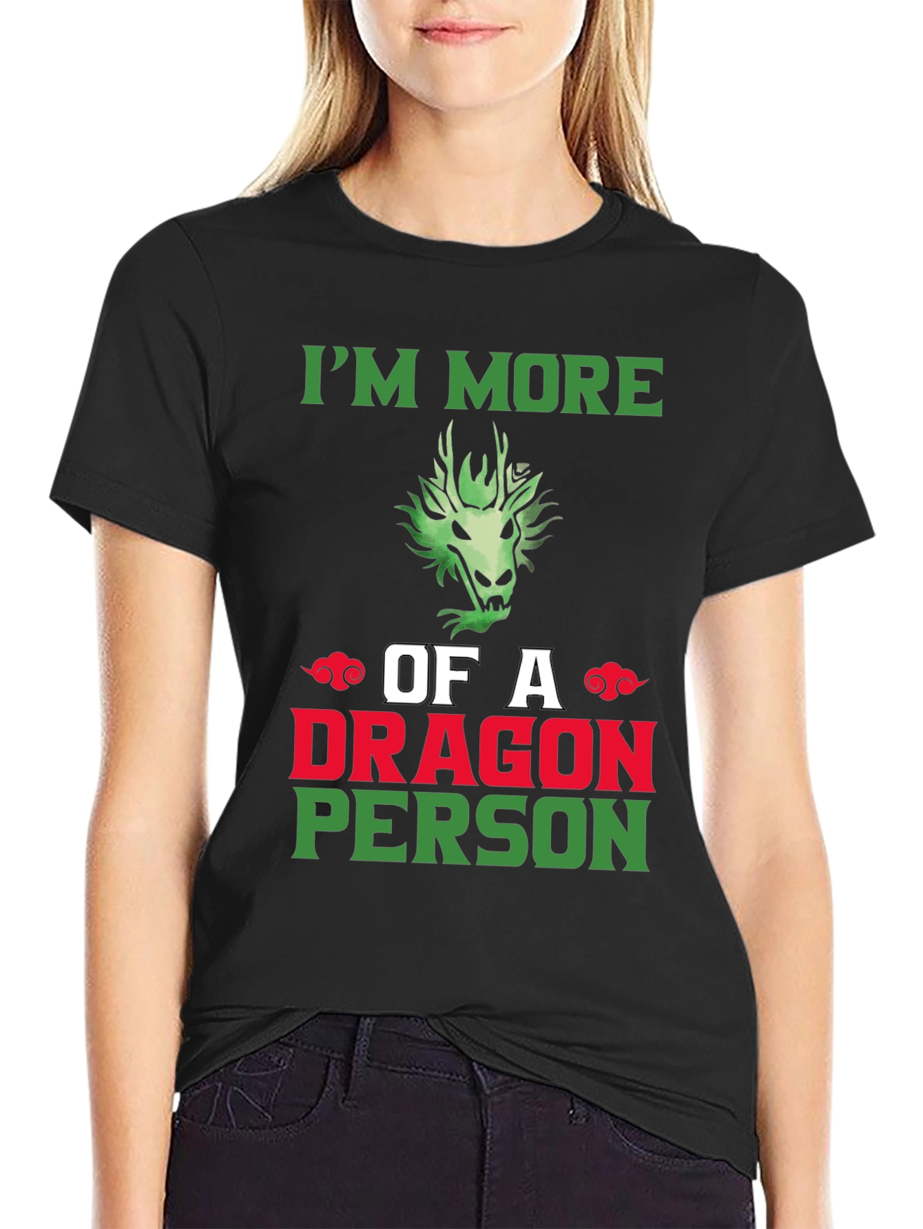 Dragon Person Graphic Tee - Black T-Shirt