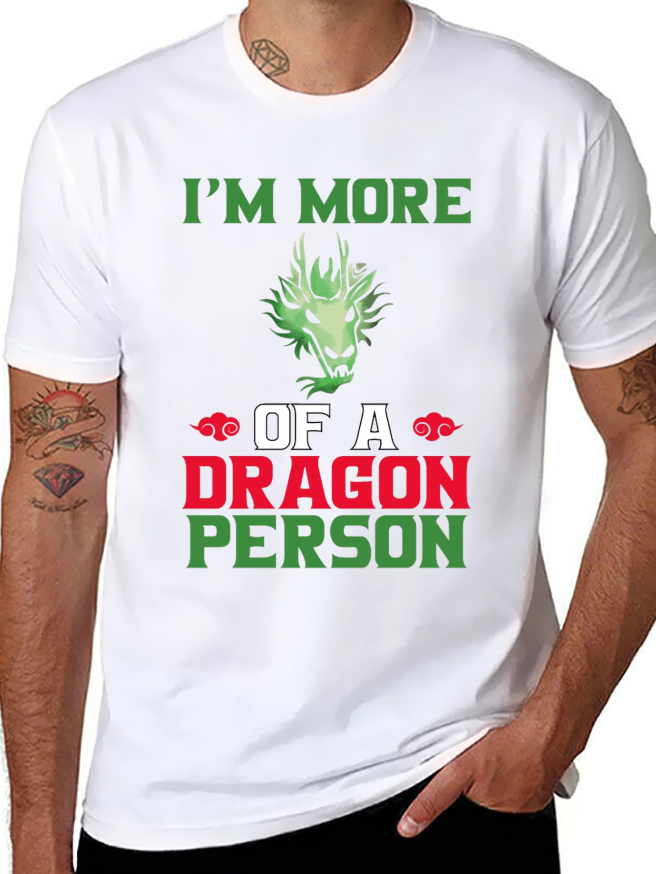 Dragon Person Graphic Tee - Black T-Shirt