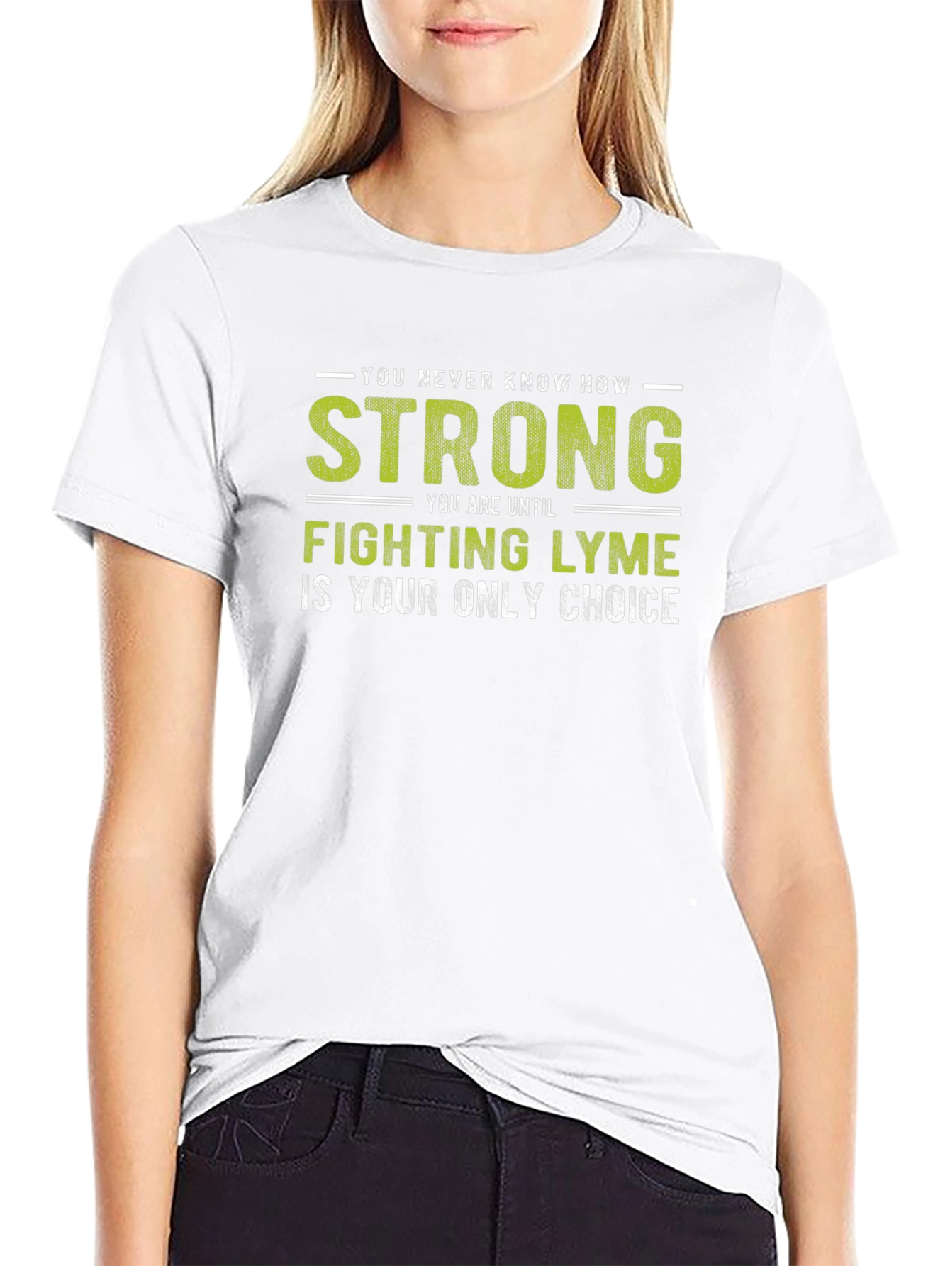 Lyme Disease Awareness T-Shirt - Strong Fighter Tee