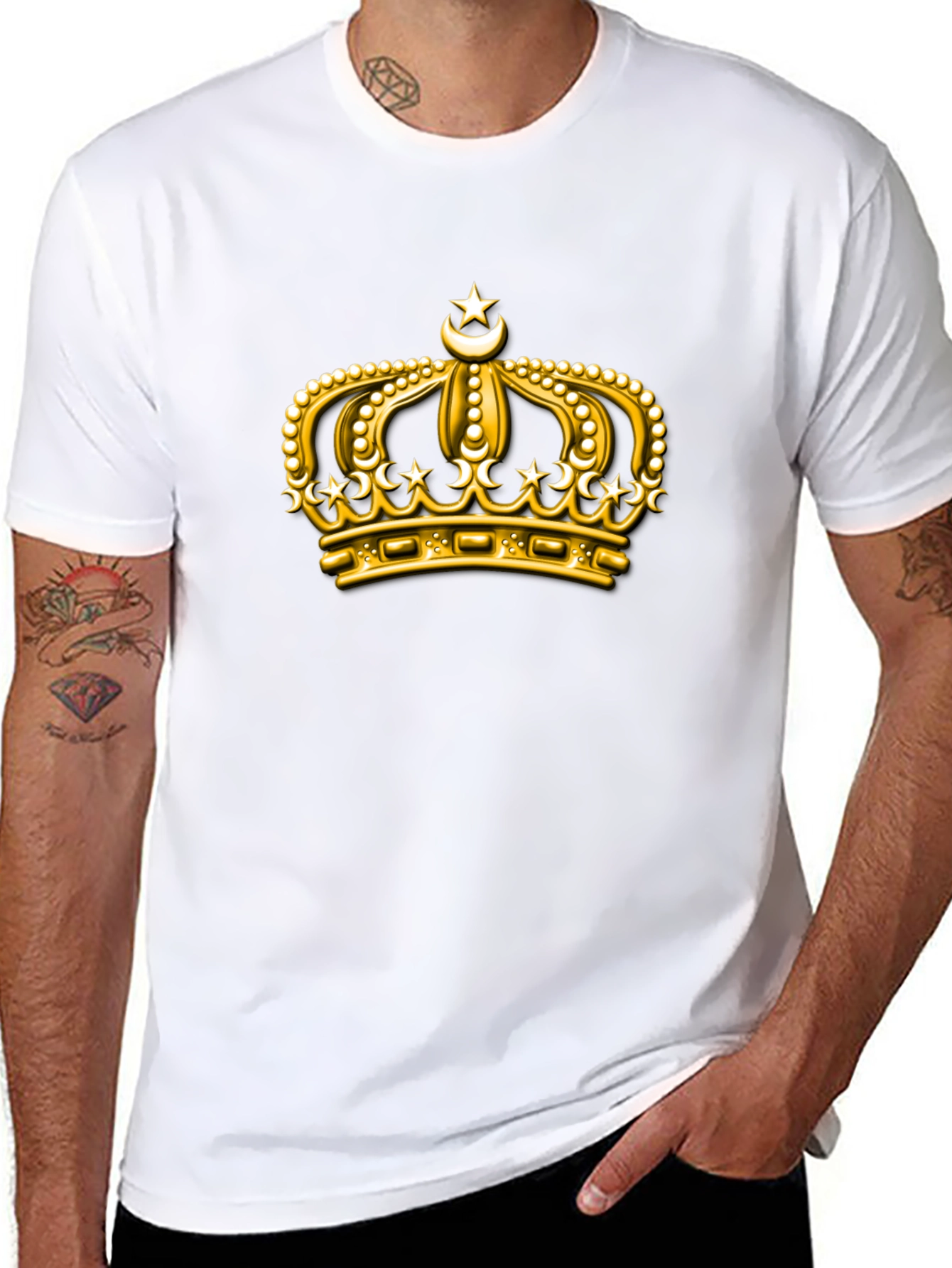 Gold Crown Graphic Black T-Shirt