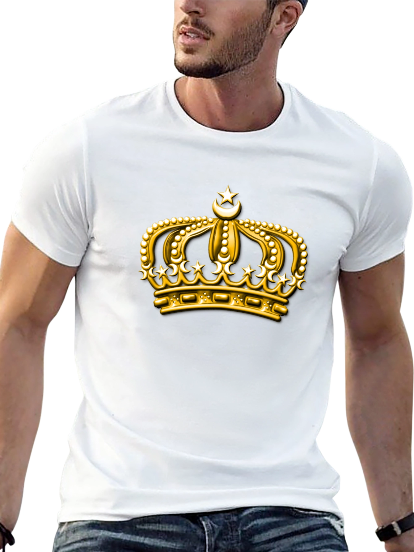 Gold Crown Graphic Black T-Shirt