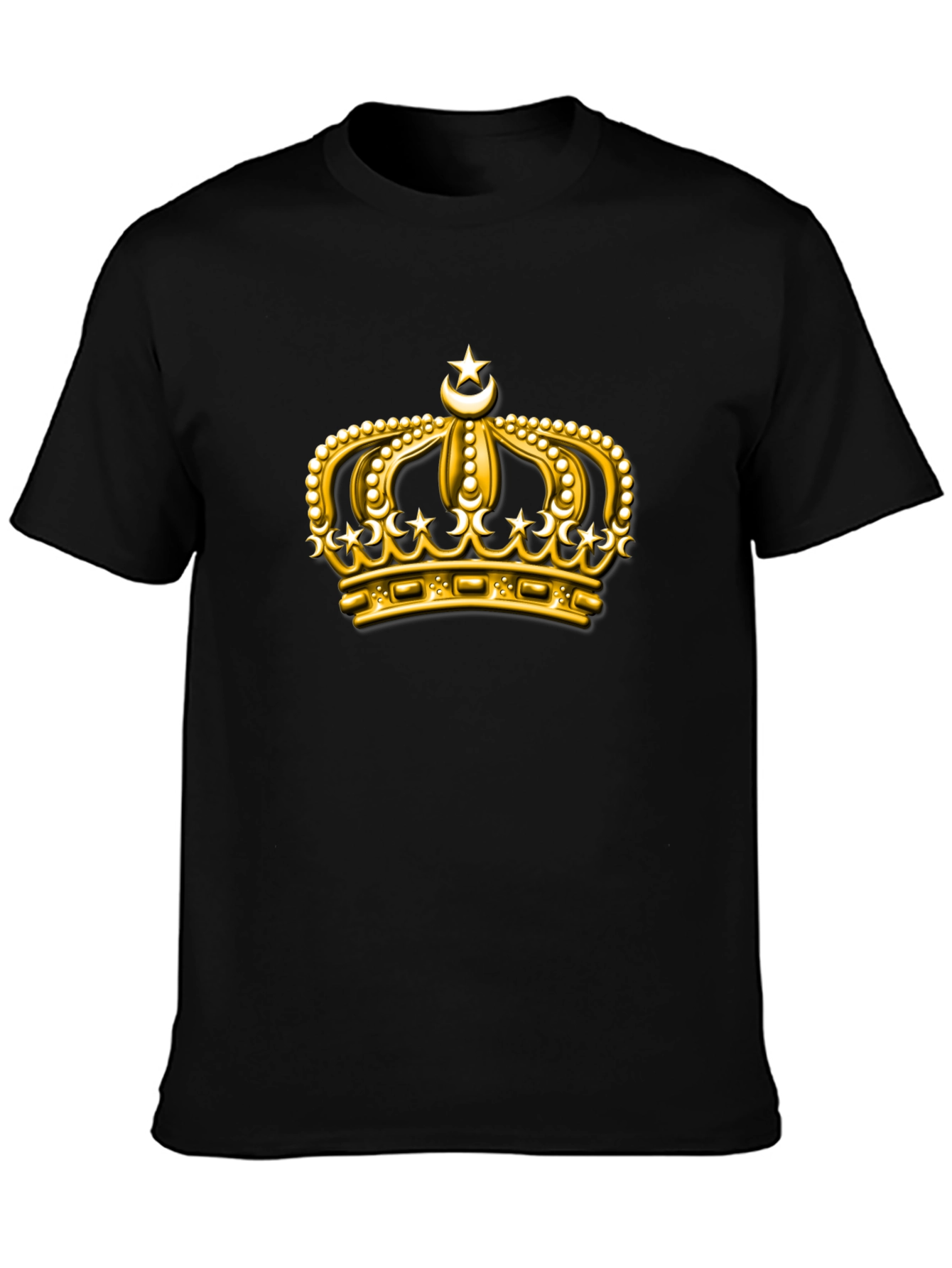 Gold Crown Graphic Black T-Shirt
