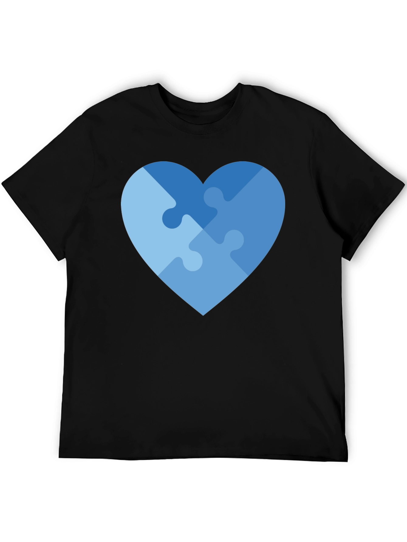 Heart Puzzle Piece Graphic T-Shirt - Autism Awareness