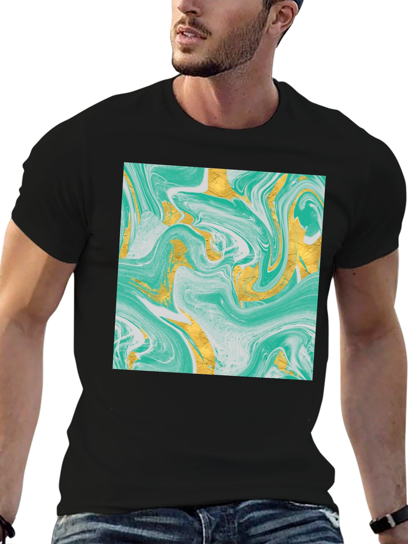 Abstract Art Black T-Shirt