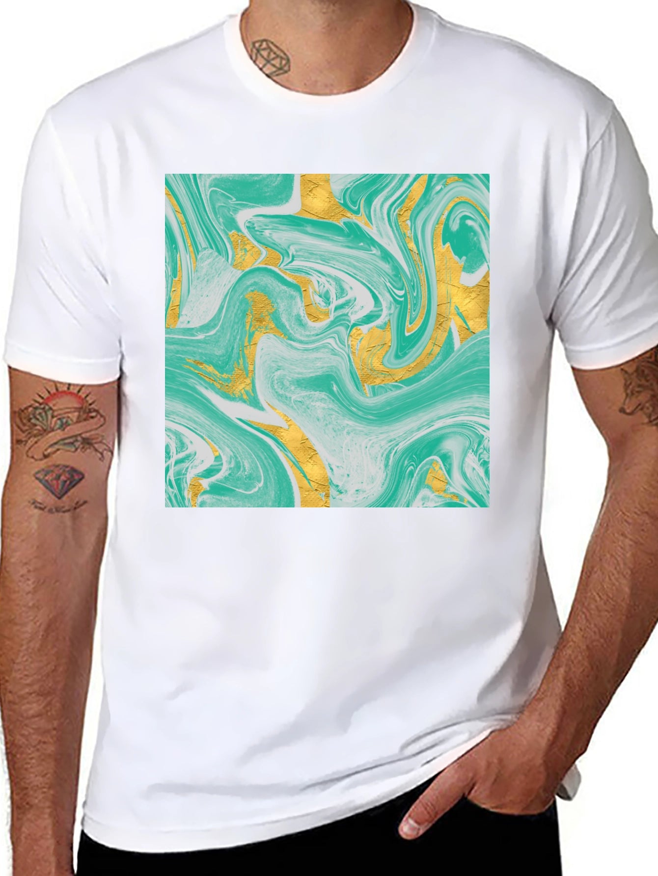 Abstract Art Black T-Shirt