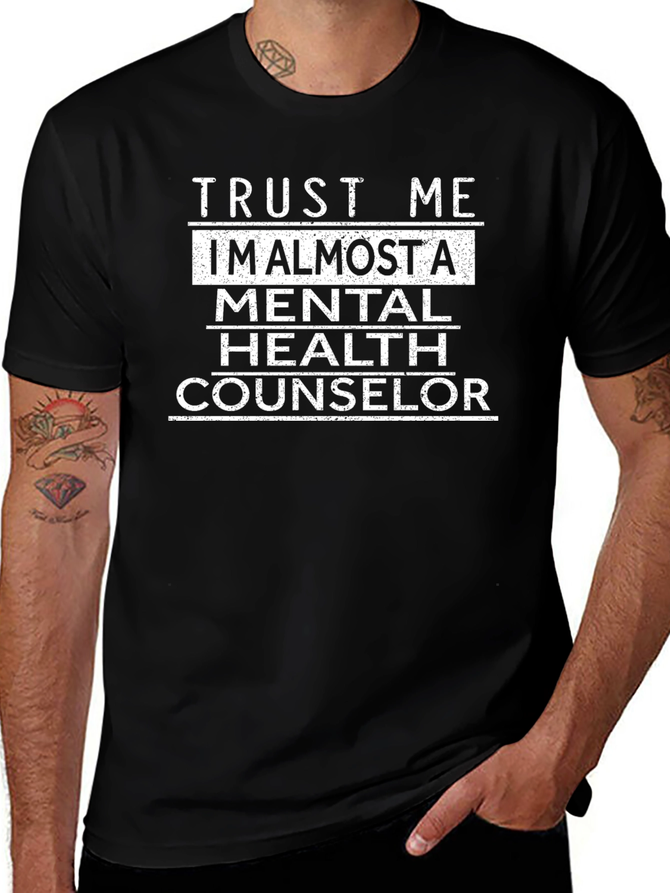 Trust Me Mental Health Counselor Black T-Shirt