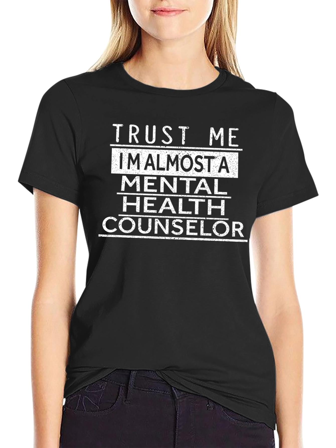 Trust Me Mental Health Counselor Black T-Shirt