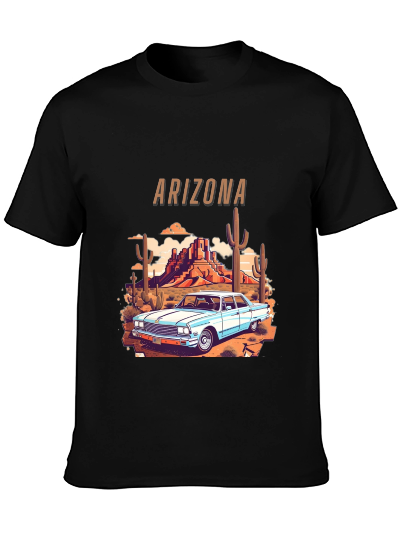 Arizona Desert Car Graphic T-Shirt