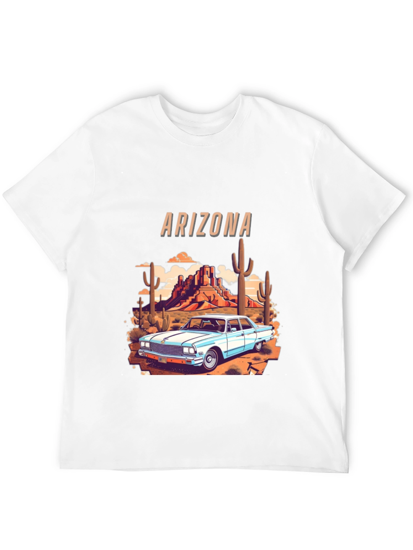 Arizona Desert Car Graphic T-Shirt