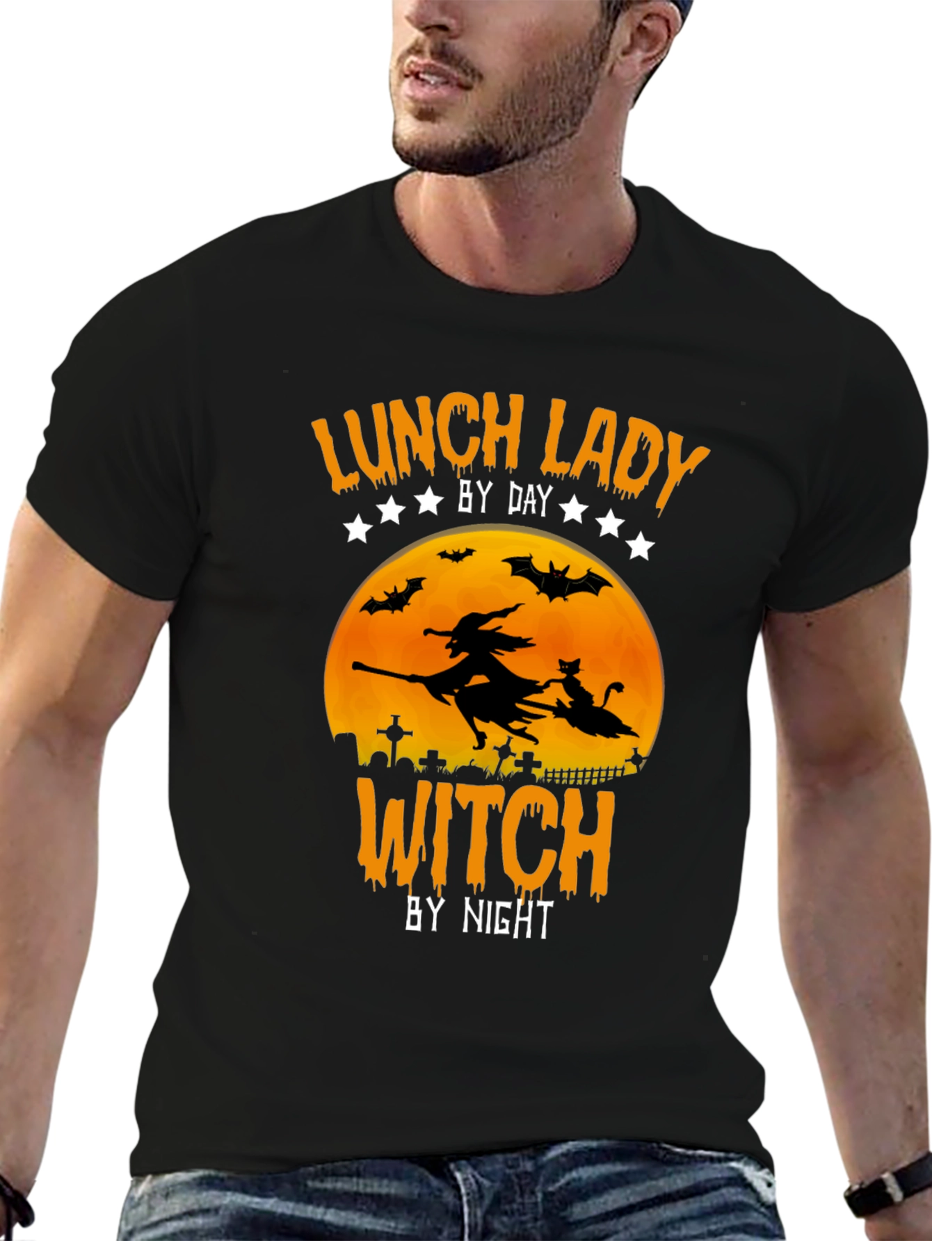 Lunch Lady Witch Halloween T-Shirt