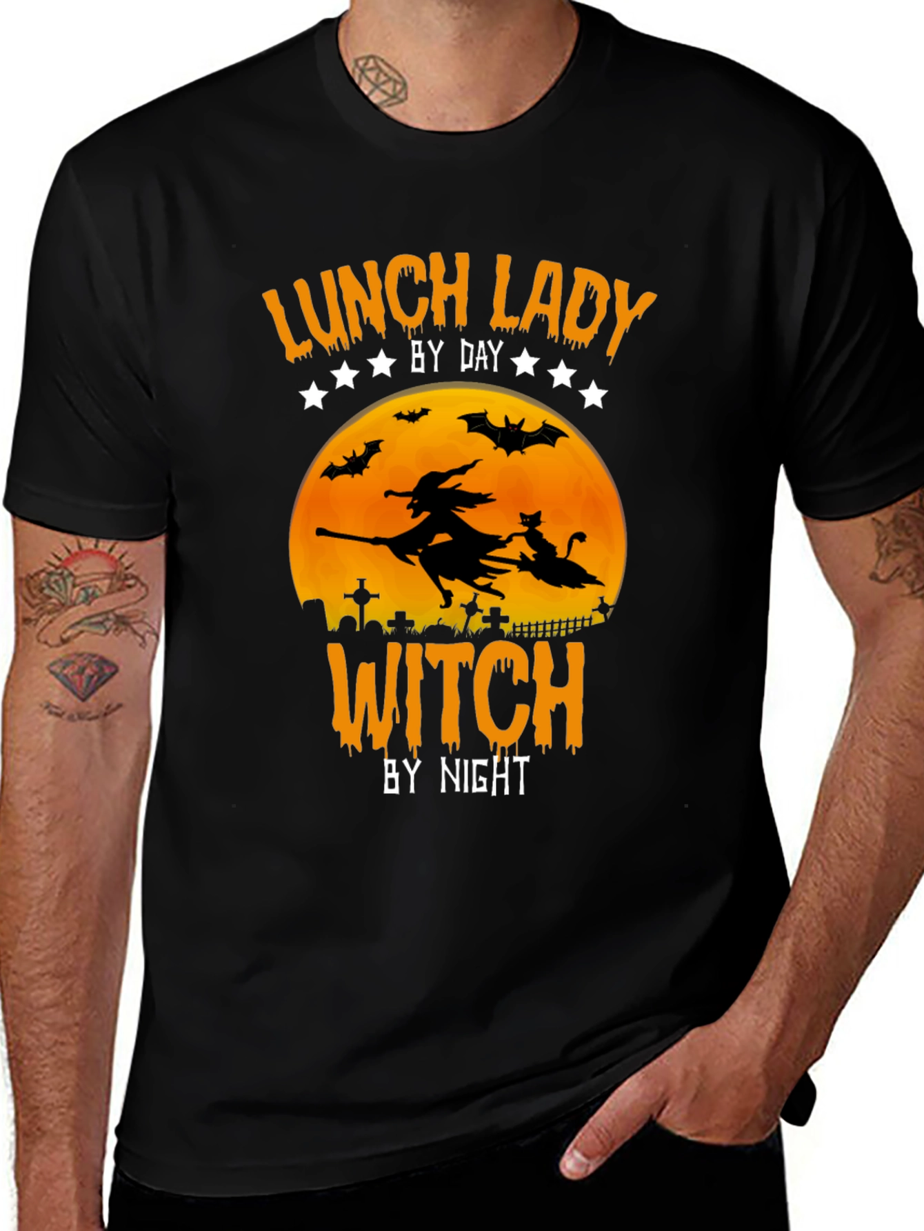 Lunch Lady Witch Halloween T-Shirt