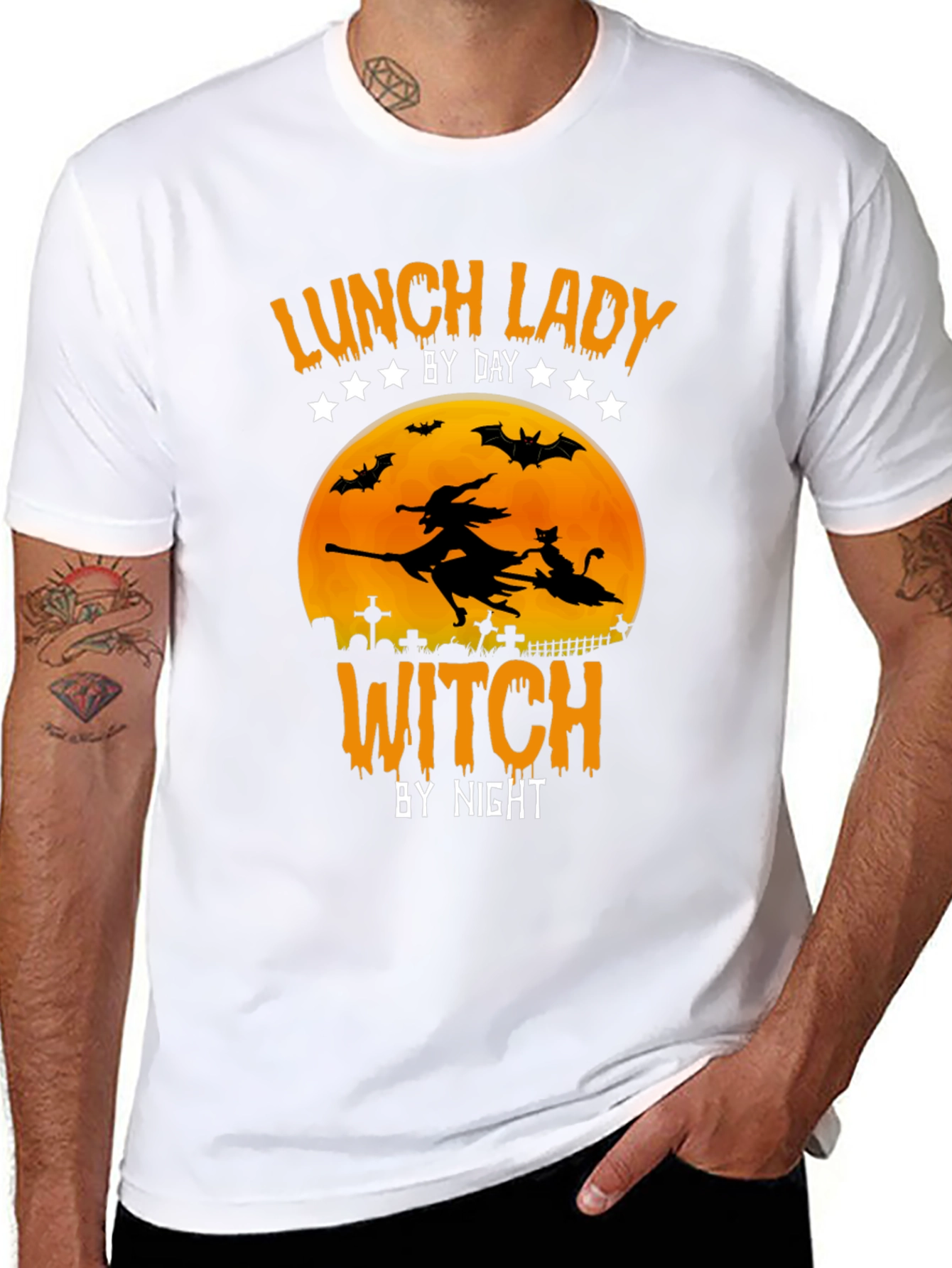 Lunch Lady Witch Halloween T-Shirt