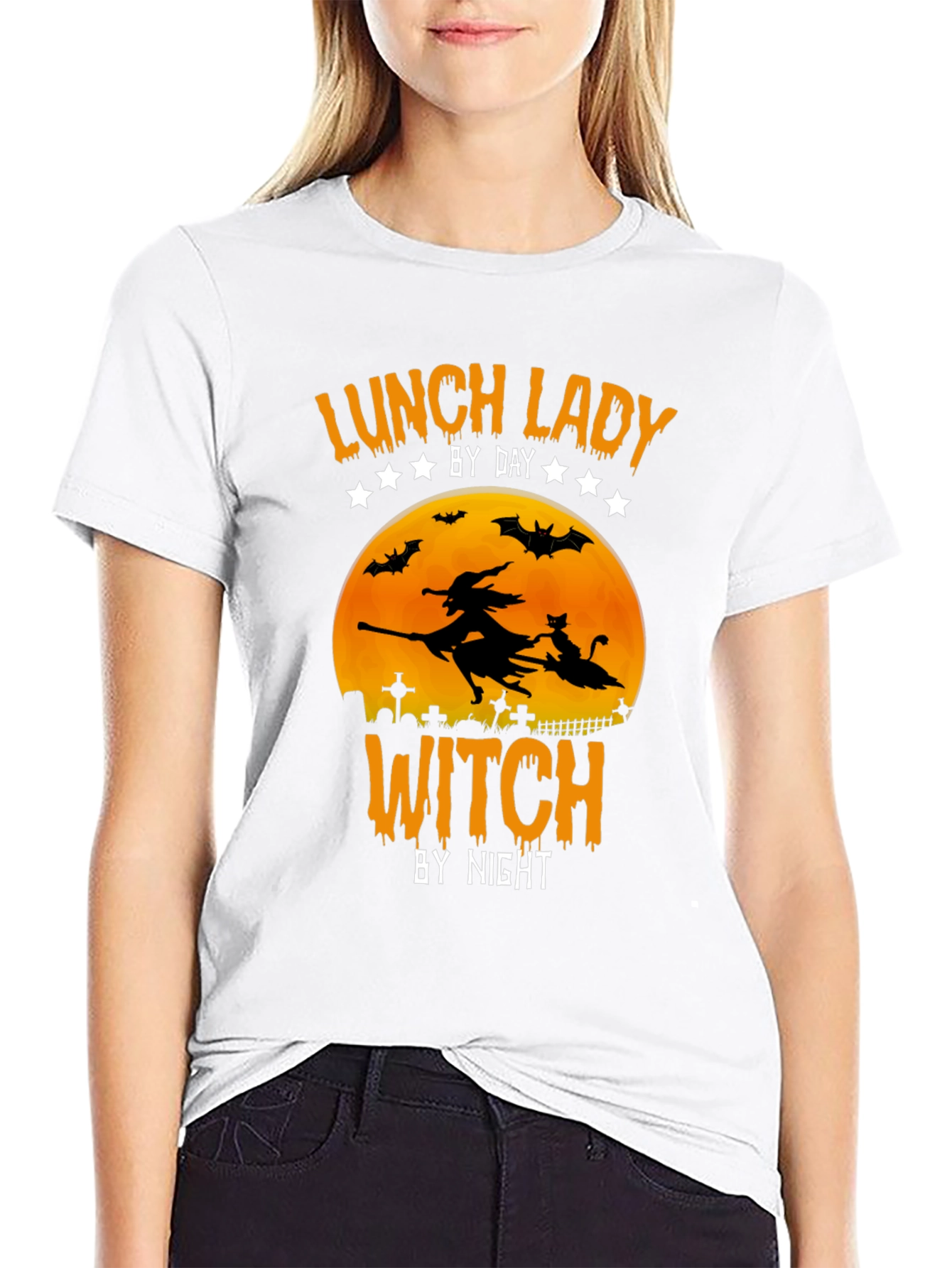Lunch Lady Witch Halloween T-Shirt