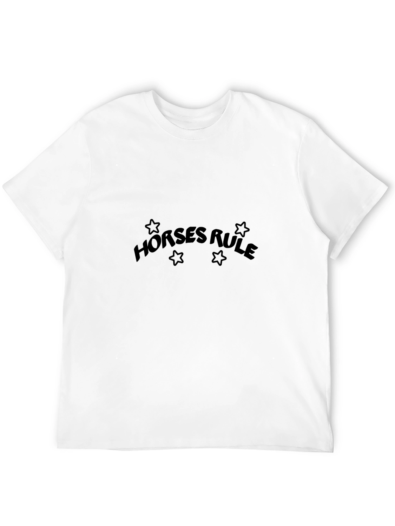 Horses Rule Black T-Shirt Stylish Graphic Tee