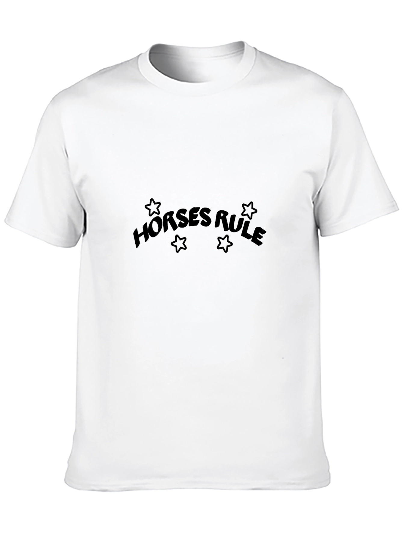 Horses Rule Black T-Shirt Stylish Graphic Tee