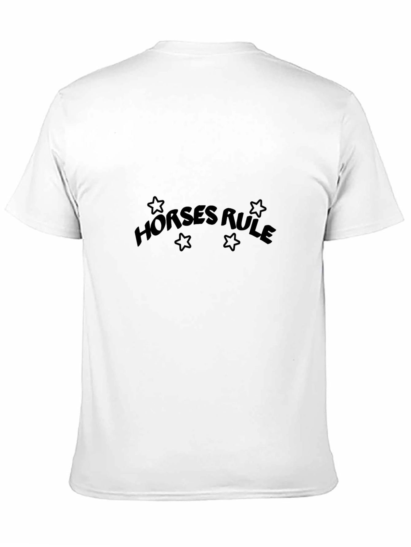 Horses Rule Black T-Shirt Stylish Graphic Tee