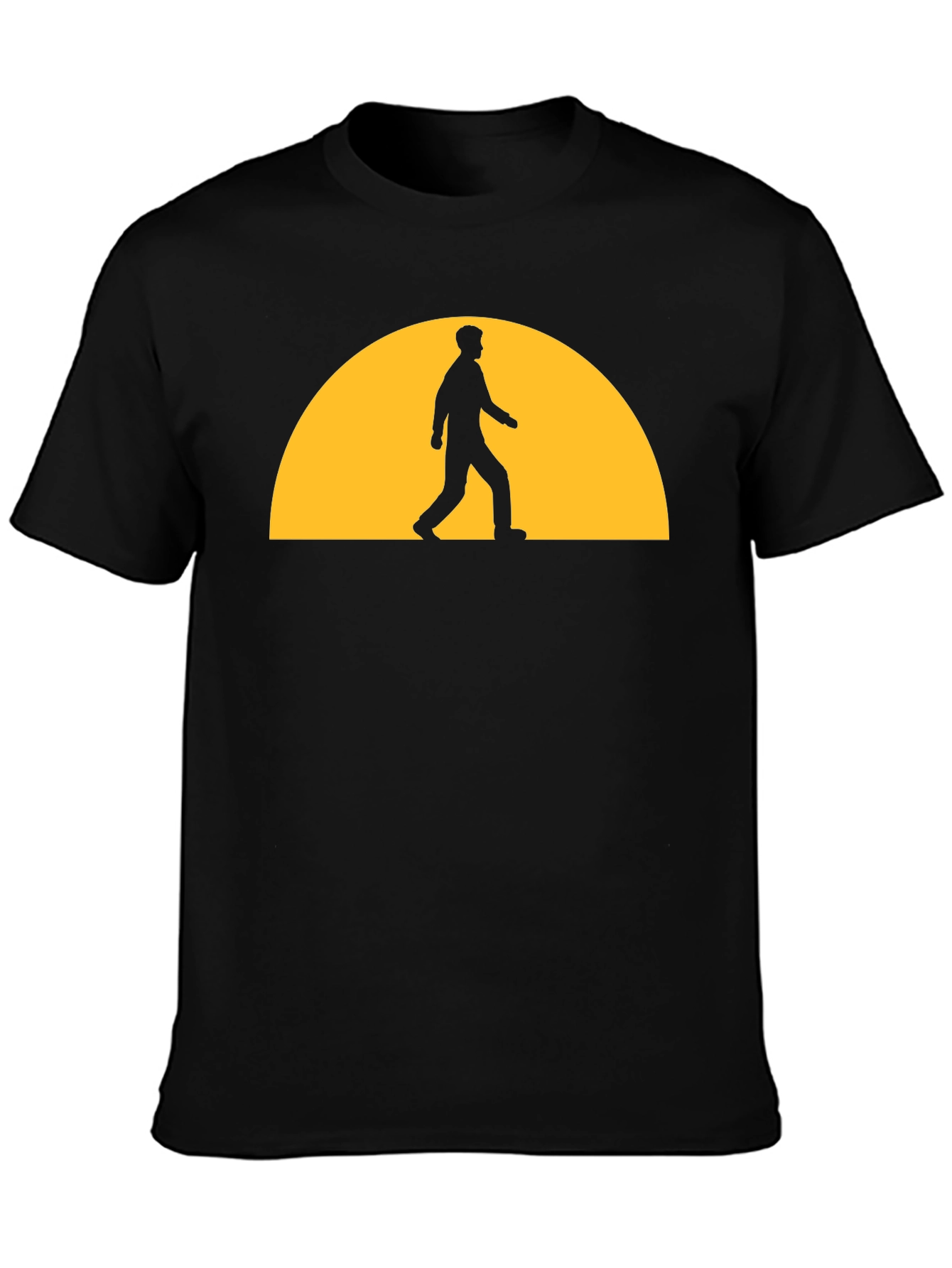 Sunset Walker Graphic Tee - Black Casual T-Shirt