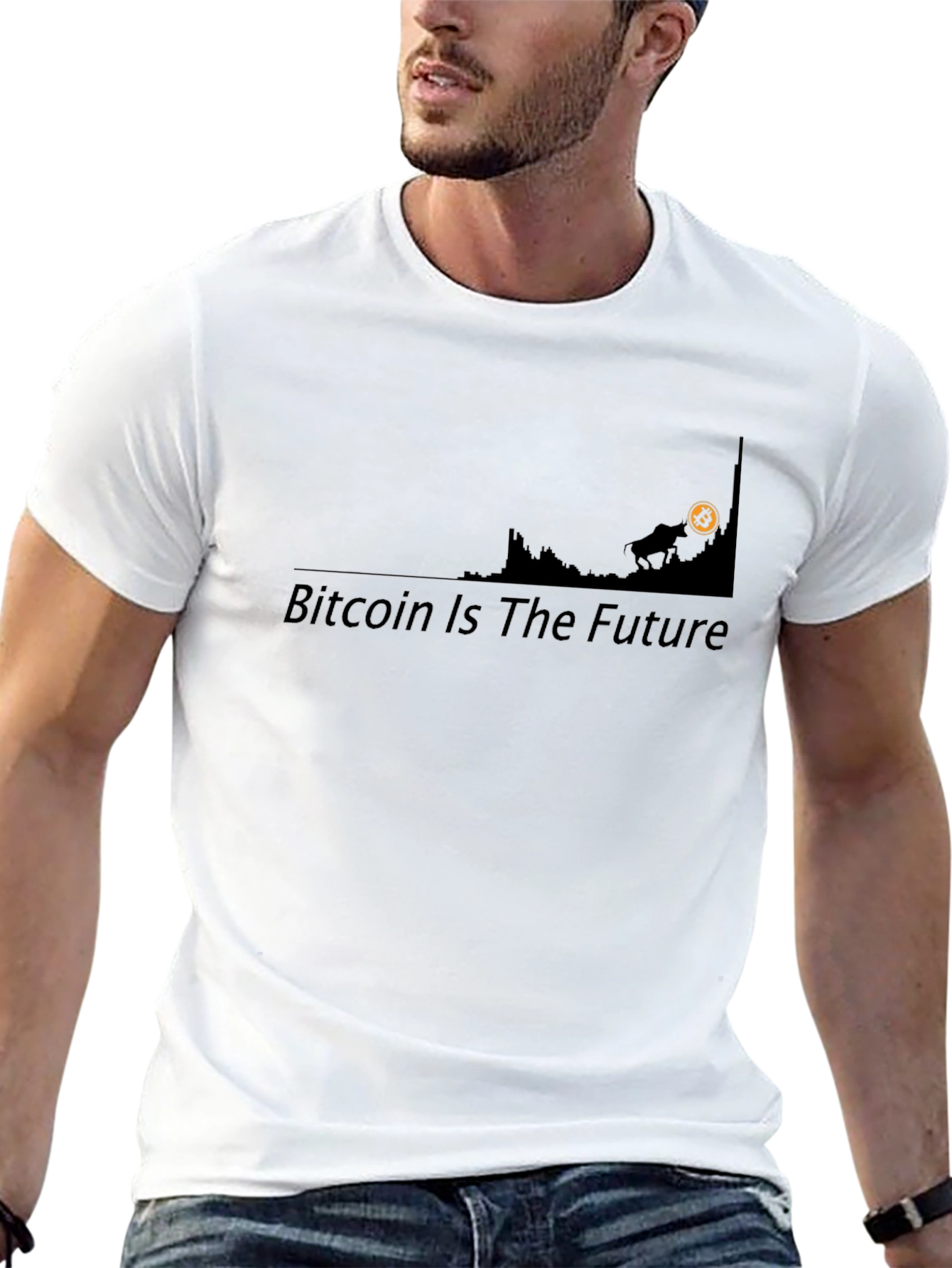 Bitcoin is the Future Black Graphic Tee