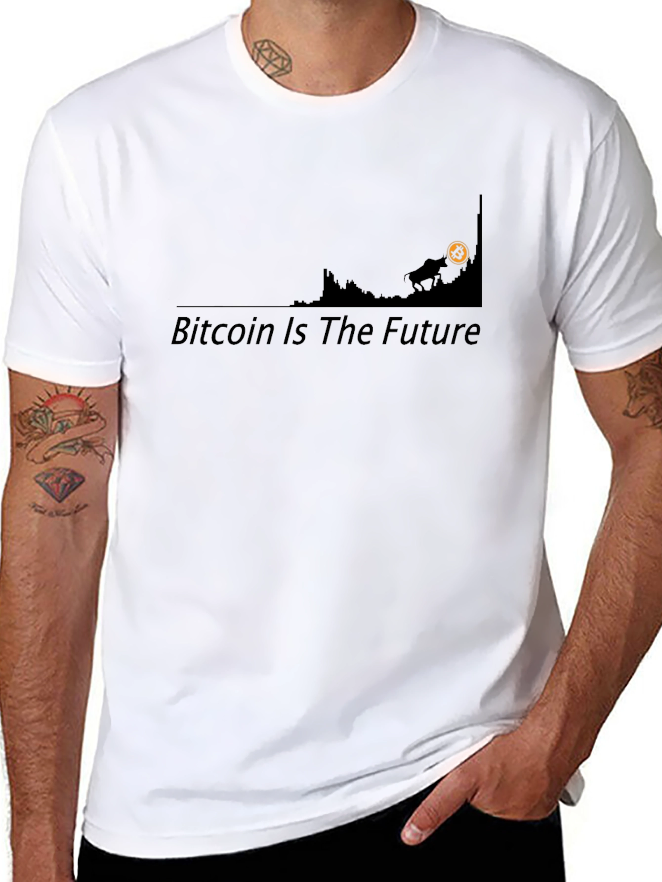 Bitcoin is the Future Black Graphic Tee