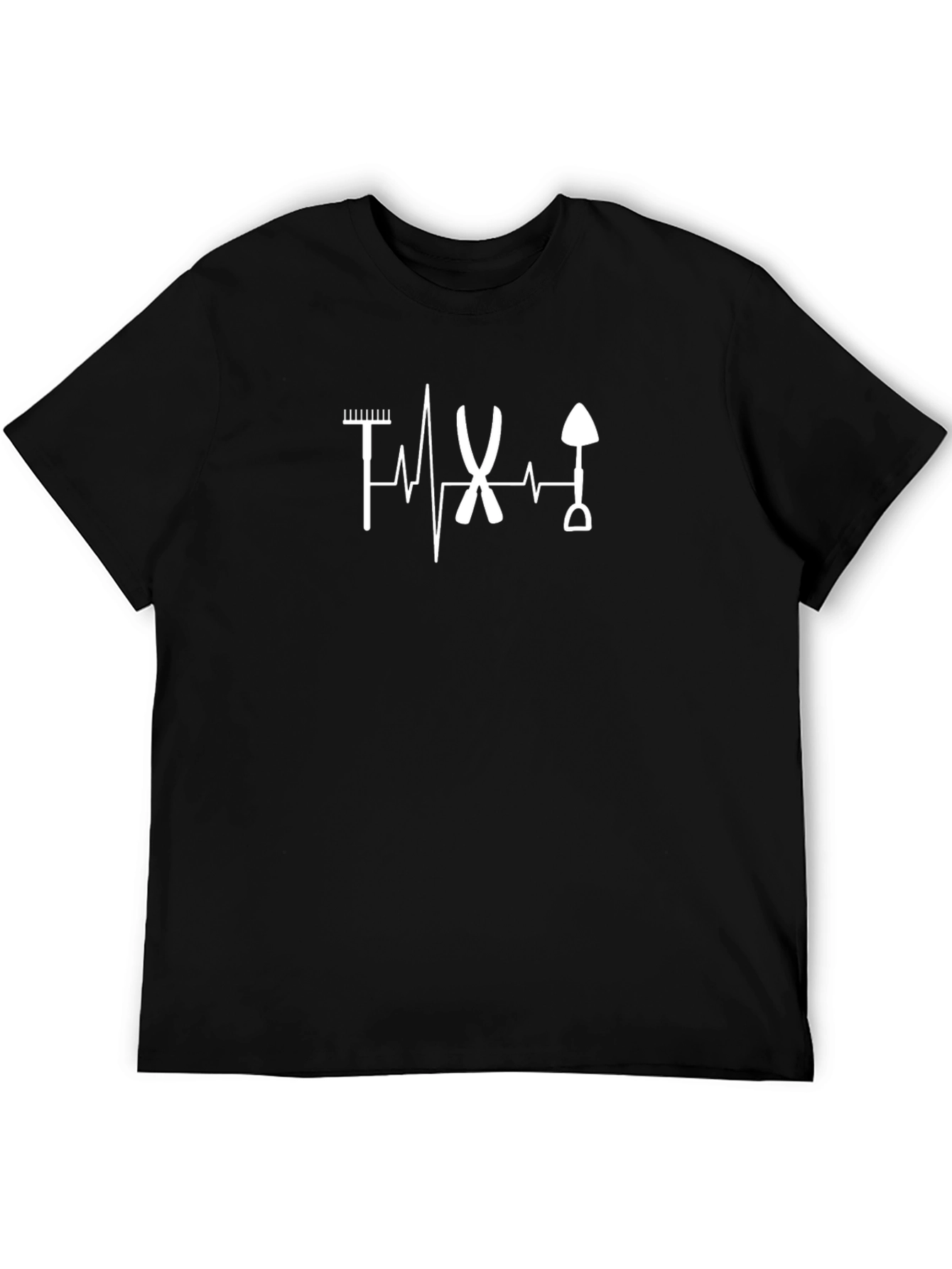 Gardening Heartbeat T-Shirt - Black