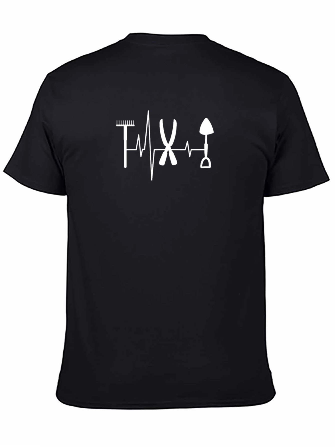 Gardening Heartbeat T-Shirt - Black