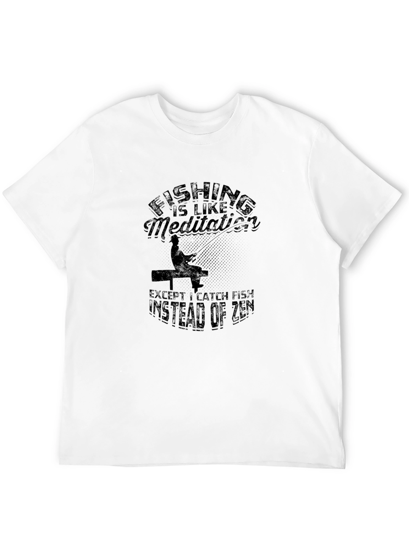 Fishing Meditation Graphic Tee - Black