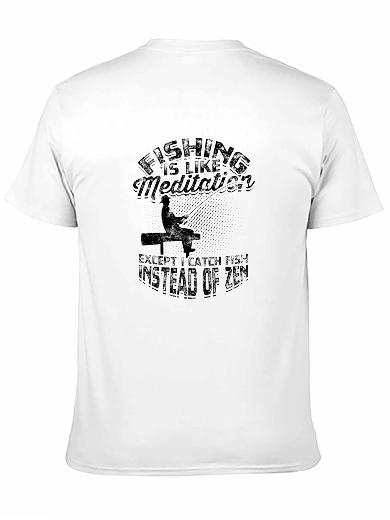 Fishing Meditation Graphic Tee - Black