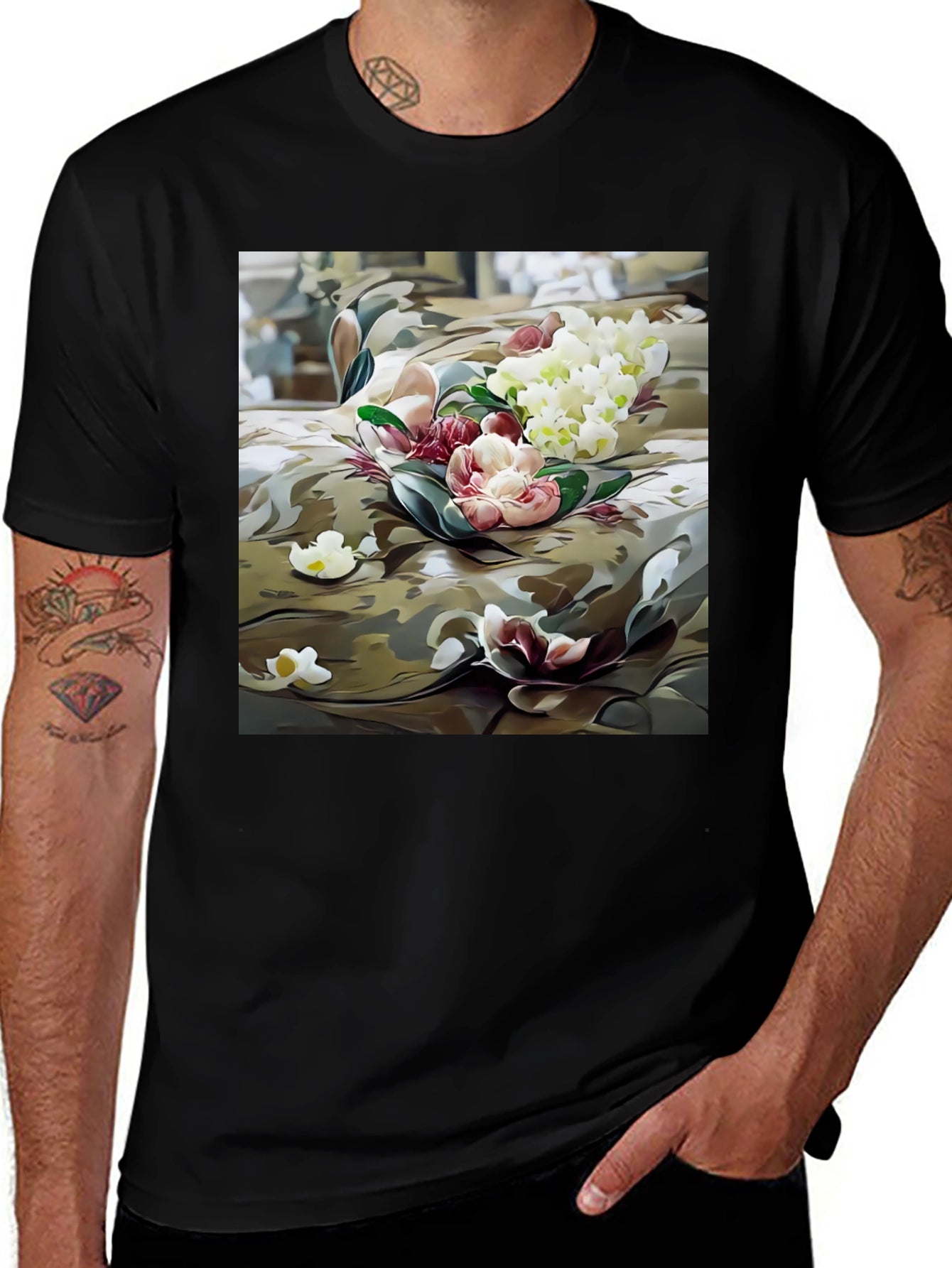 Floral Camo Graphic Tee