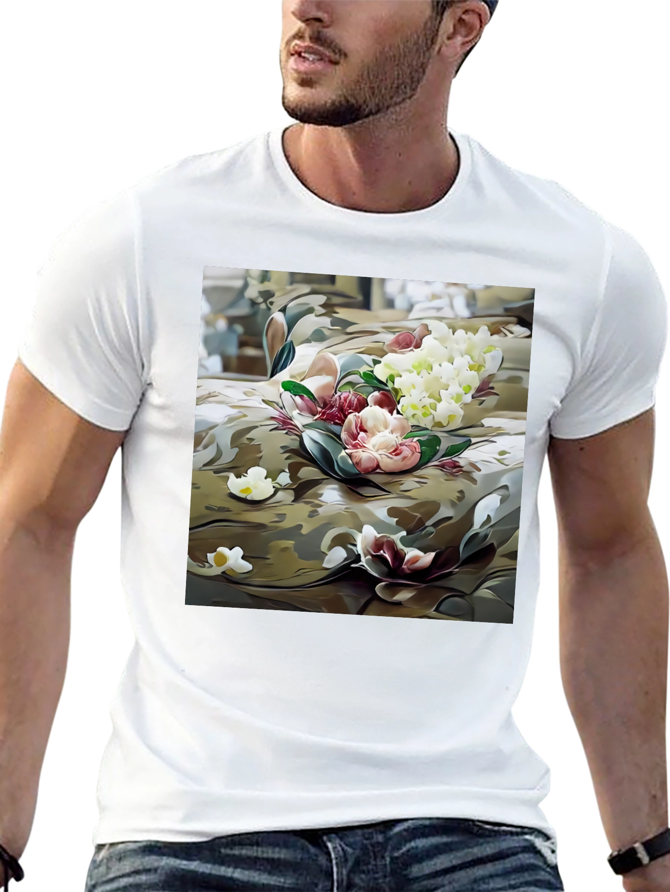 Floral Camo Graphic Tee