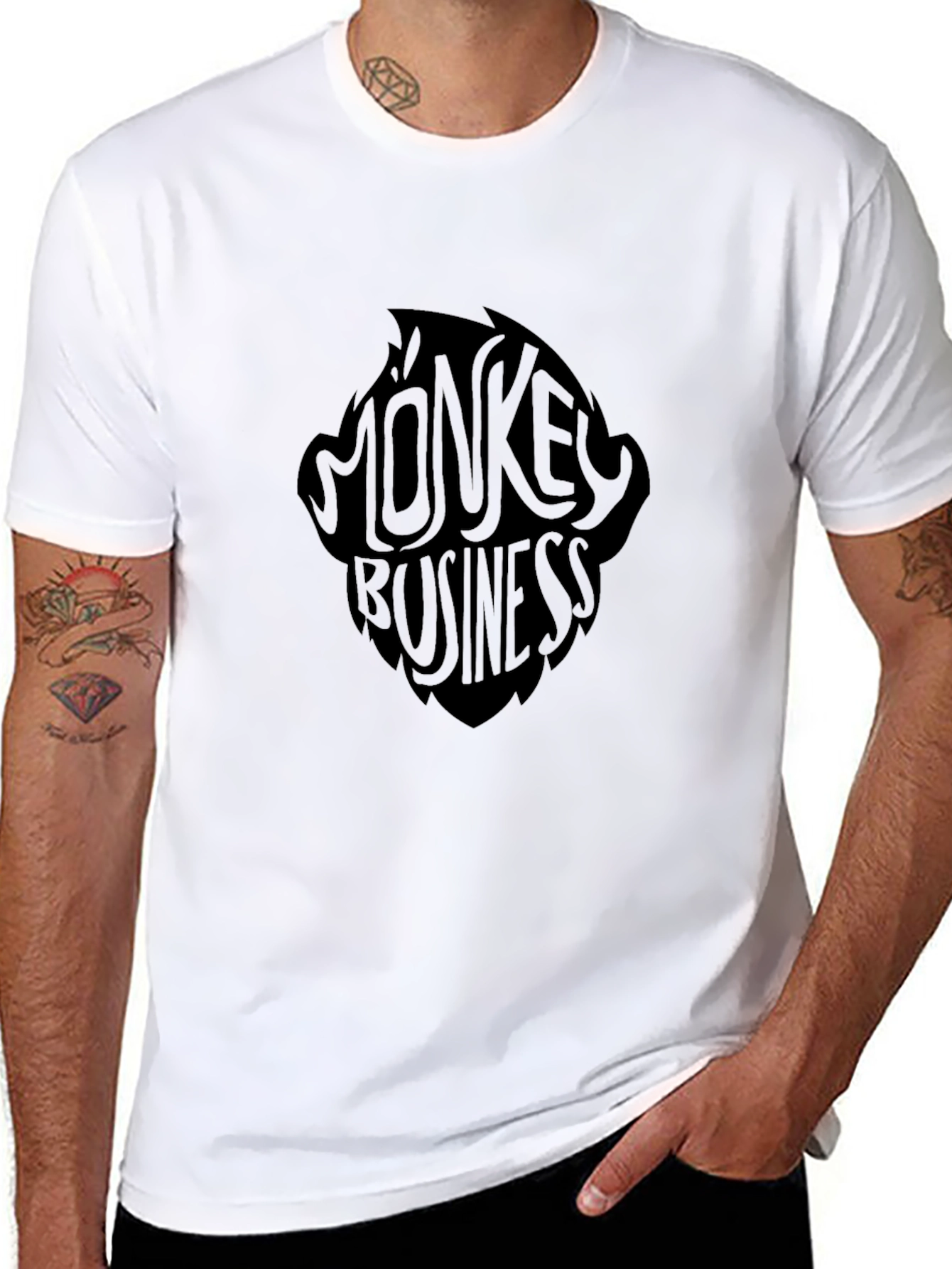 Monkey Business Graphic Print T-Shirt