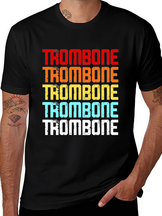 Retro Trombone Player Graphic Tee