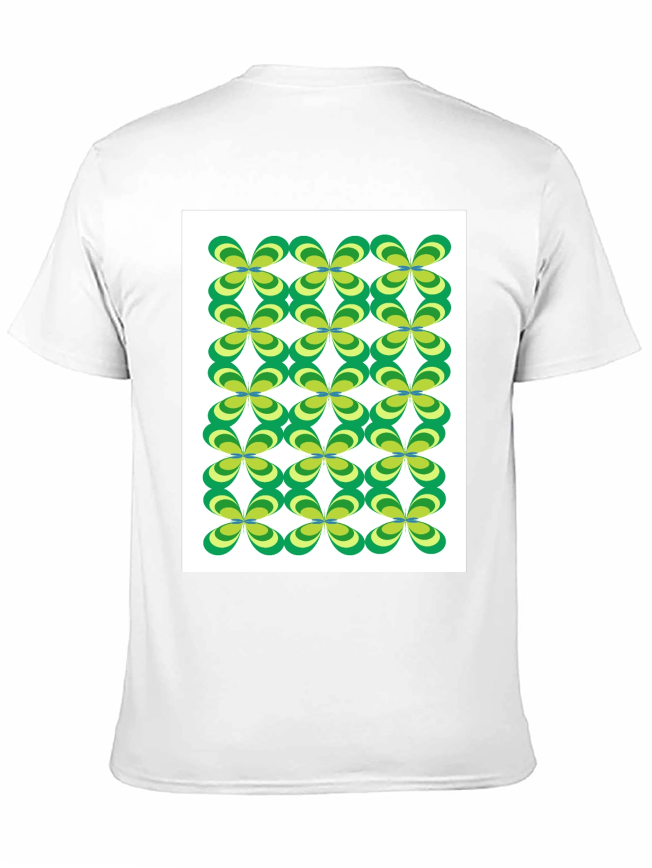 Retro Floral Pattern Black T-Shirt