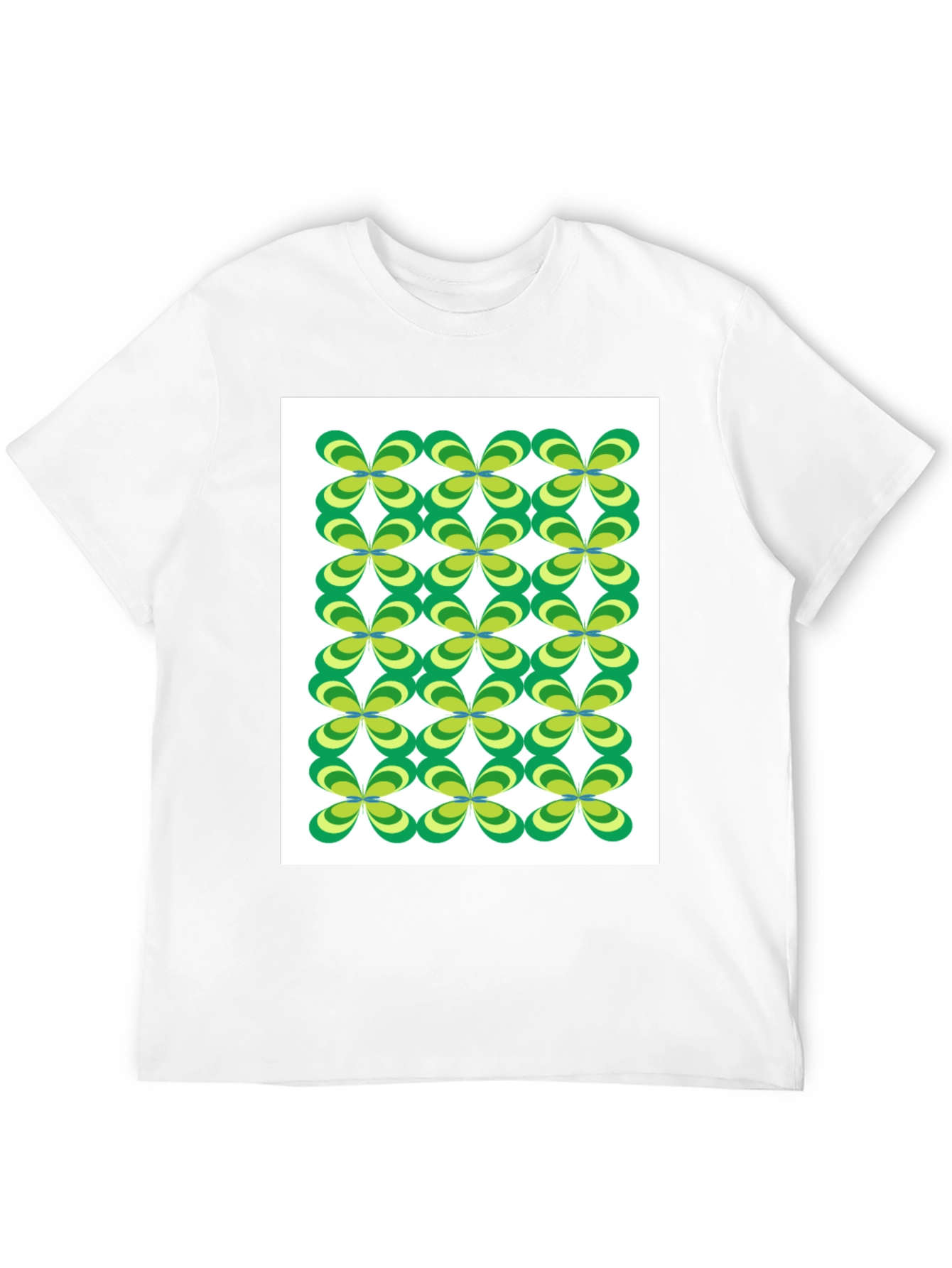 Retro Floral Pattern Black T-Shirt